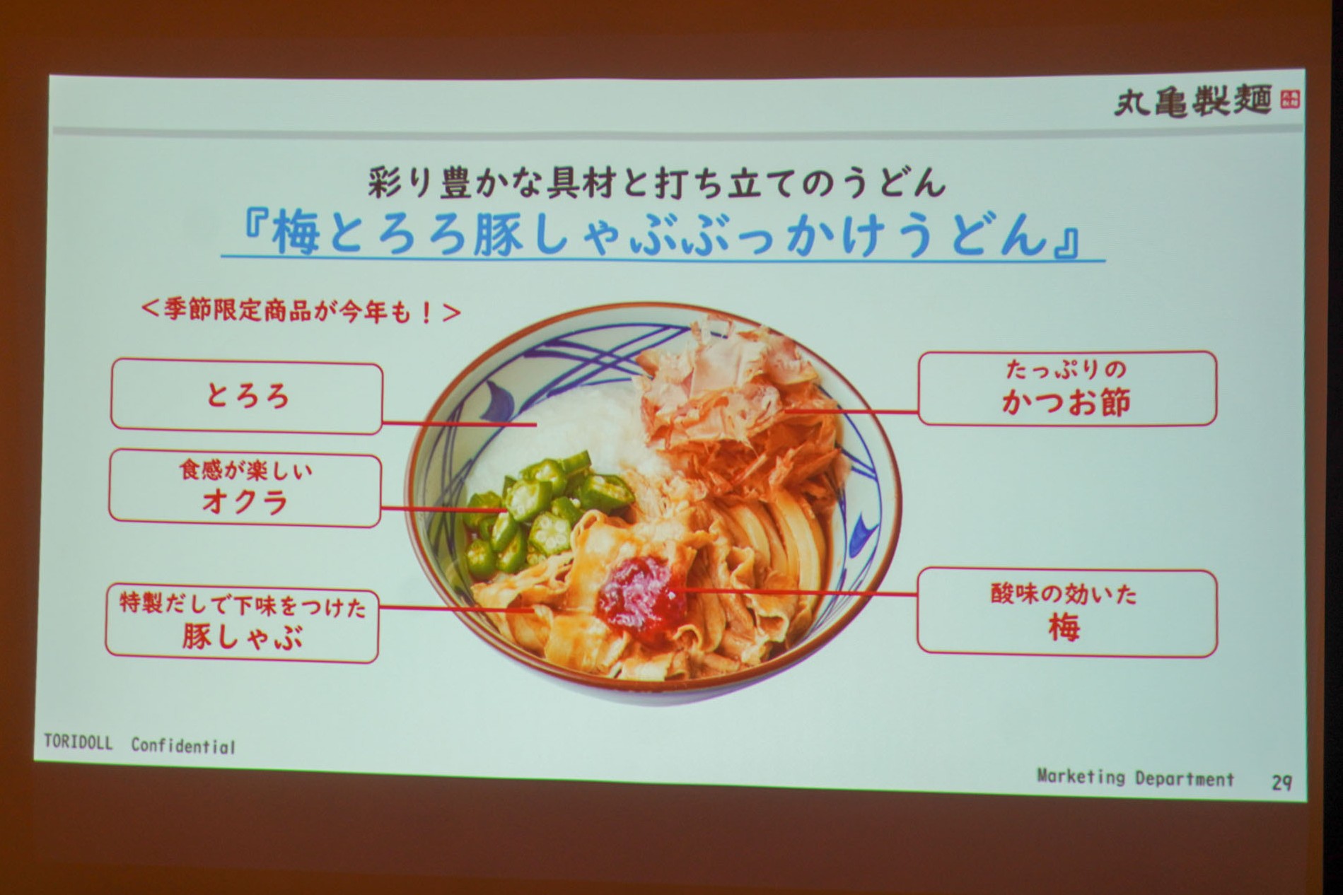 「梅とろろ豚しゃぶぶっかけうどん」の特徴