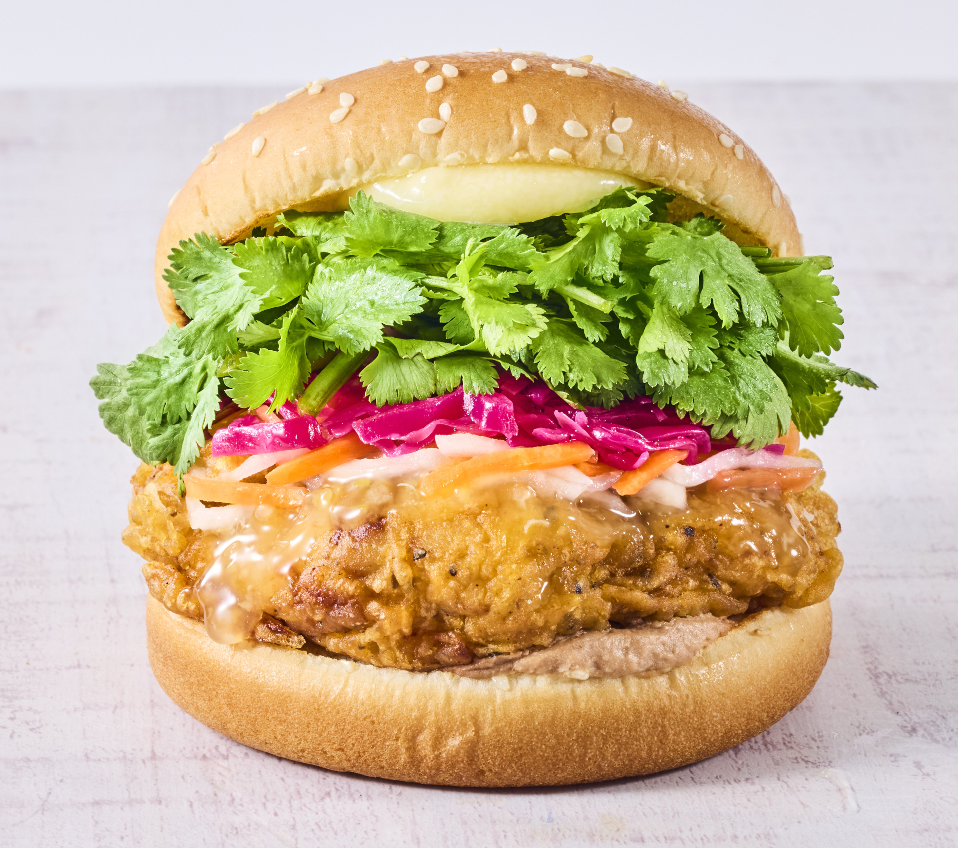 「パクチーチキンバーガー バインミー」パクチー1倍