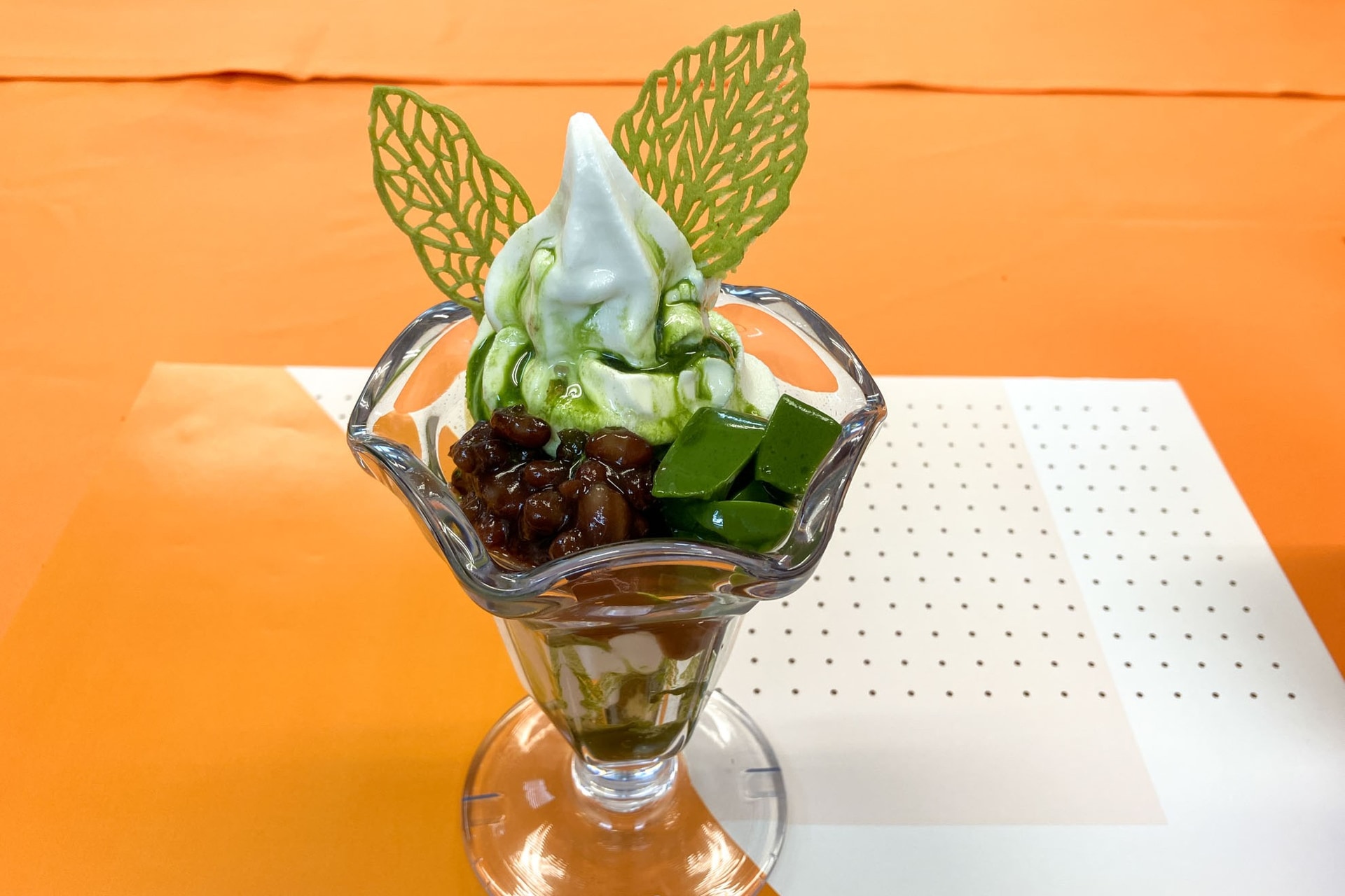 試食で提供された「濃密抹茶パフェ」