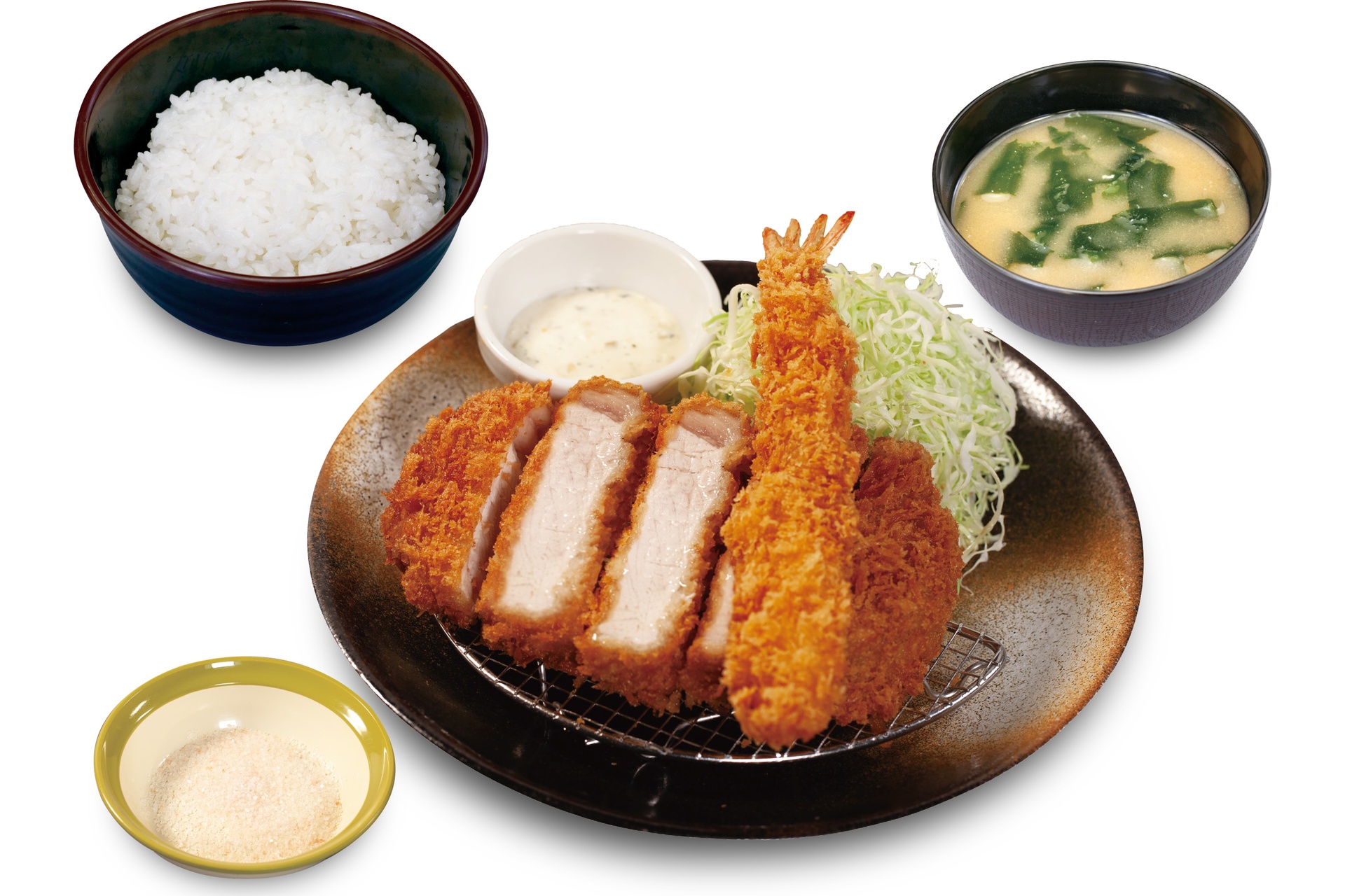 超厚切りロースかつ＆海老フライ1尾定食