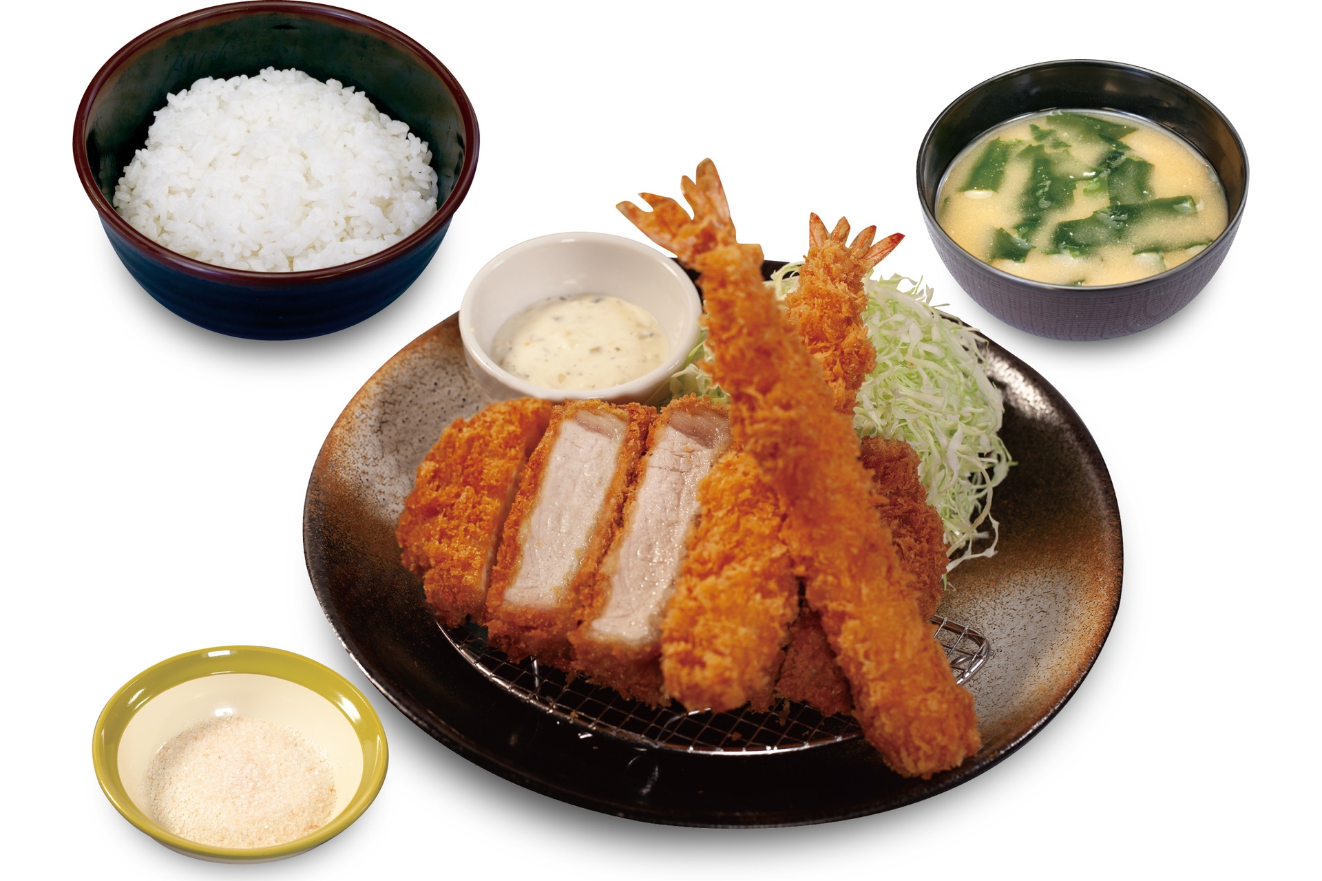 超厚切りロースかつ＆海老フライ2尾定食