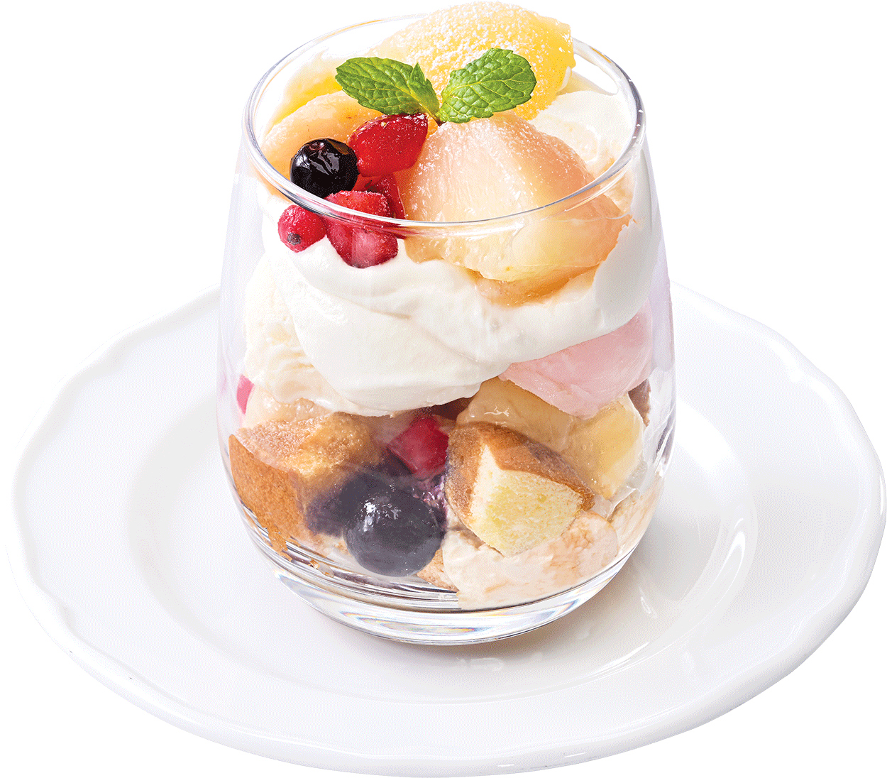 「“紅茶香る”白桃のグラスドルチェ グランデ」（759円）