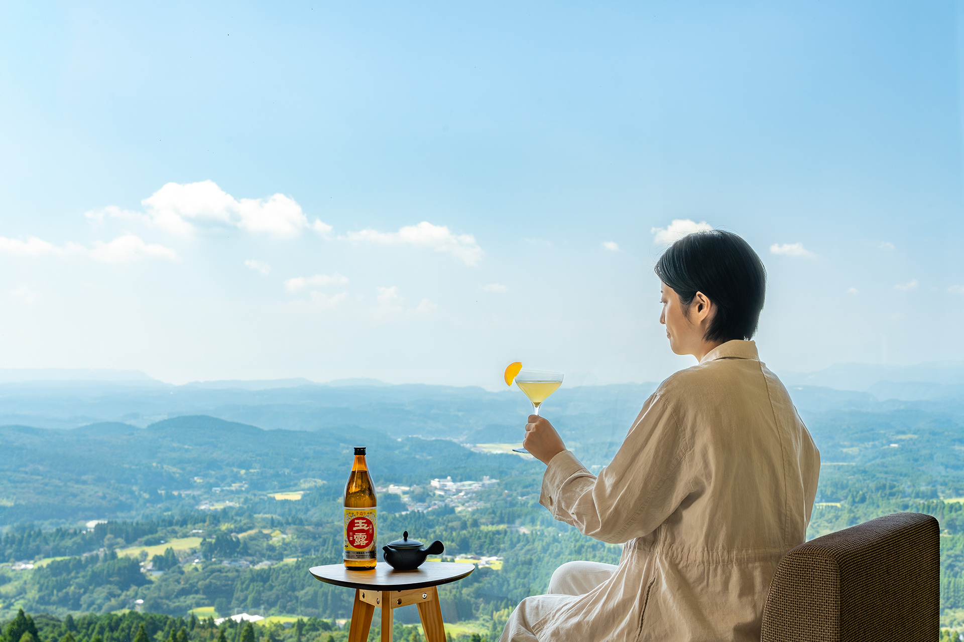 美しい山並みを見ながら楽しめる