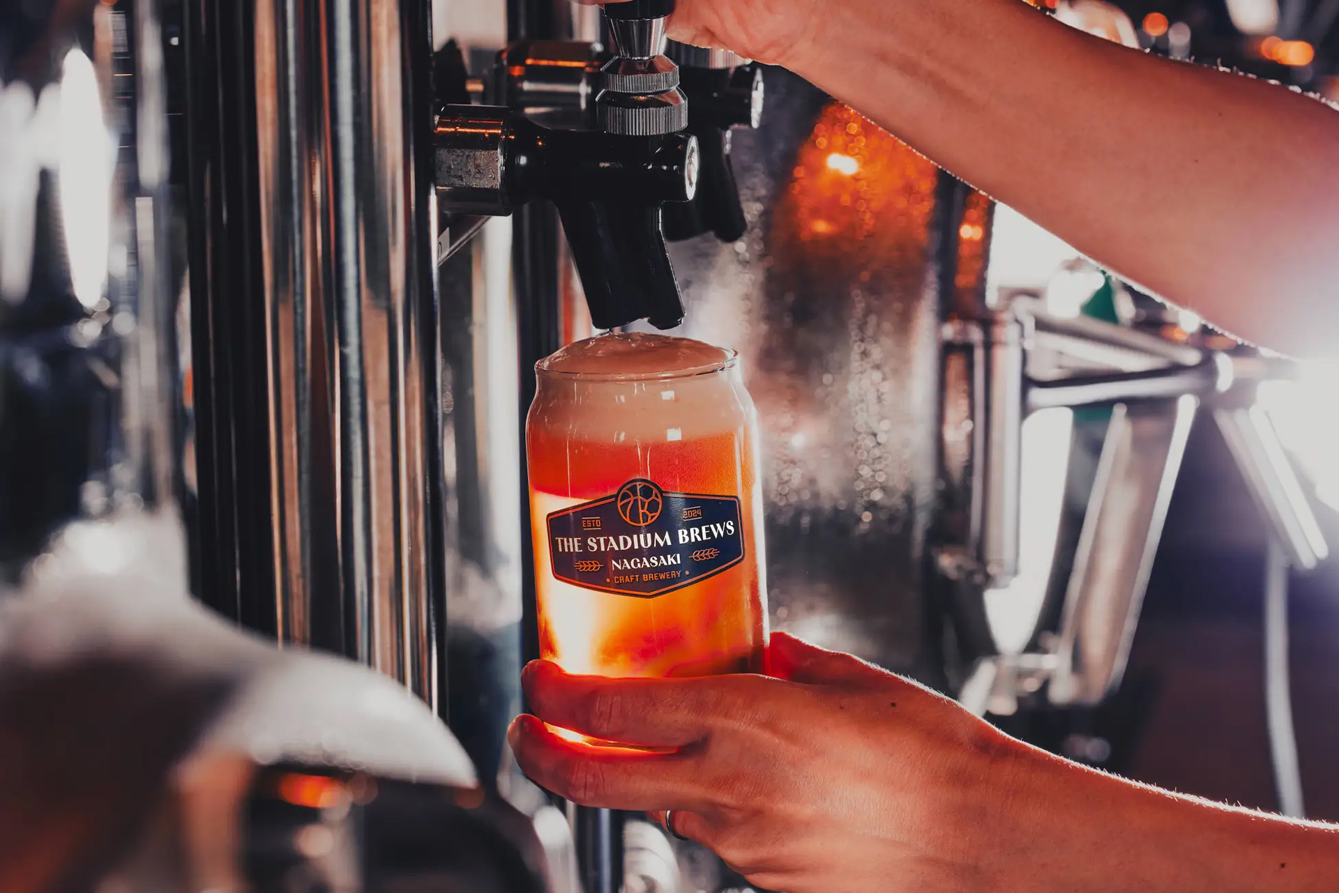 アルコール飲み放題プランならスタジアム醸造のクラフトビール「ヴィビール」も楽しめる