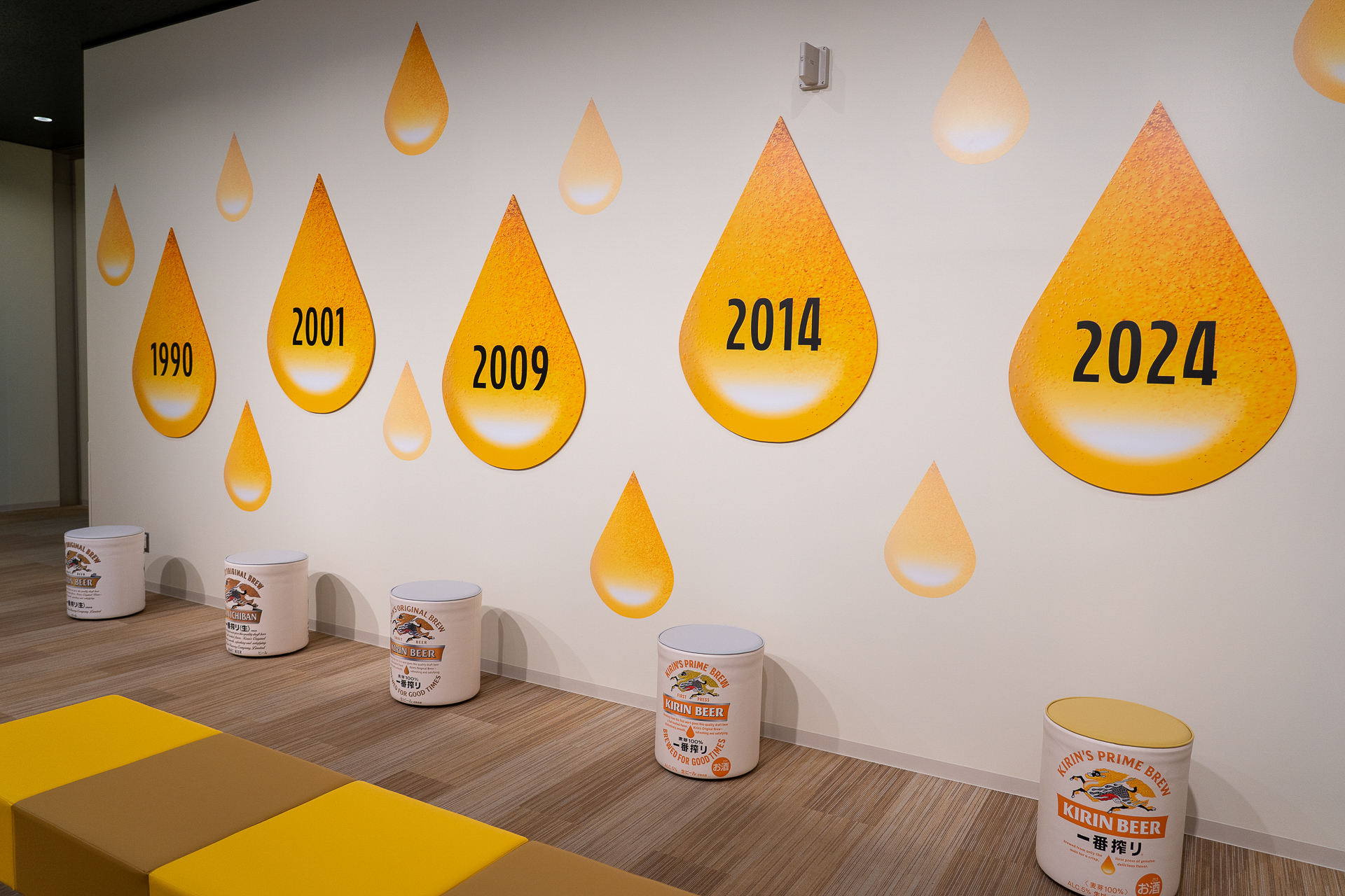 歴代の缶に座ってみよう