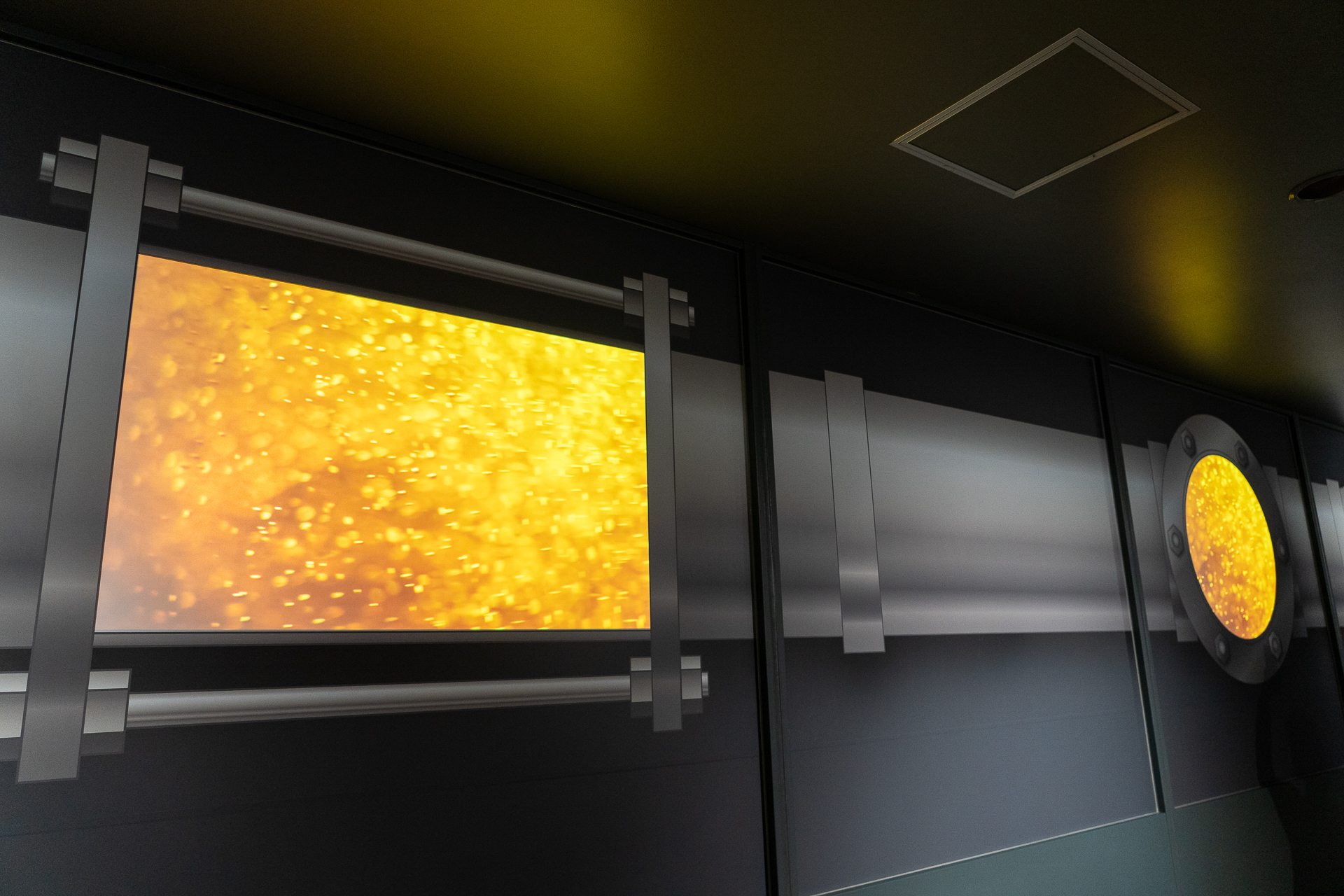 こちらも新設された展示演出