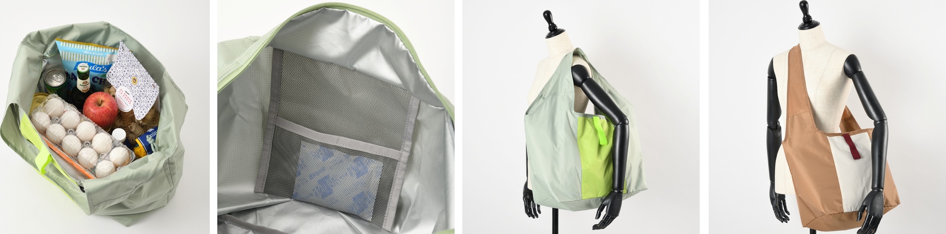 折りたたみ保冷バッグは、トートとショルダーの2種