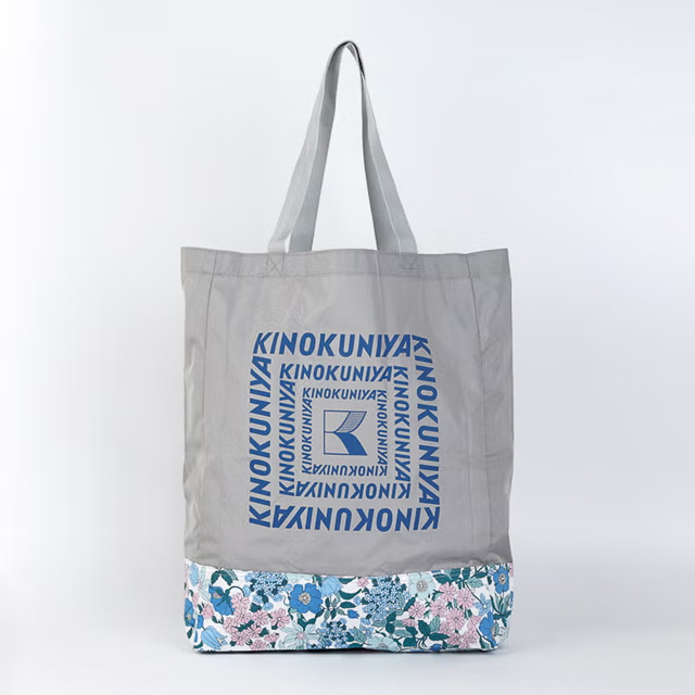 紀ノ国屋 リバティプリント エコバッグ グレー