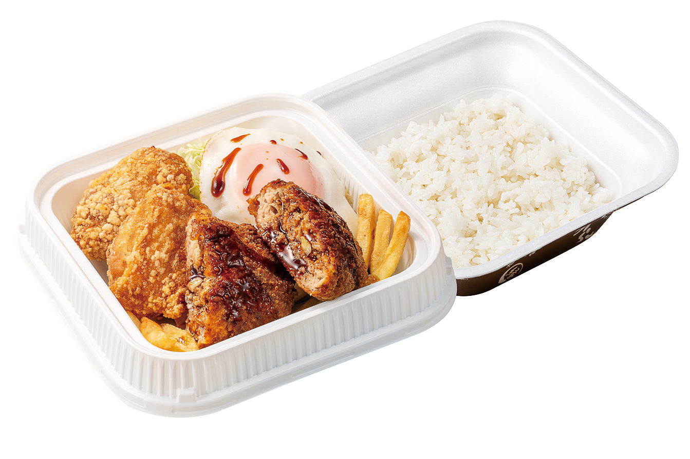 「豚メンチからあげ盛り弁当」（1058円/券売機店舗 1080円）