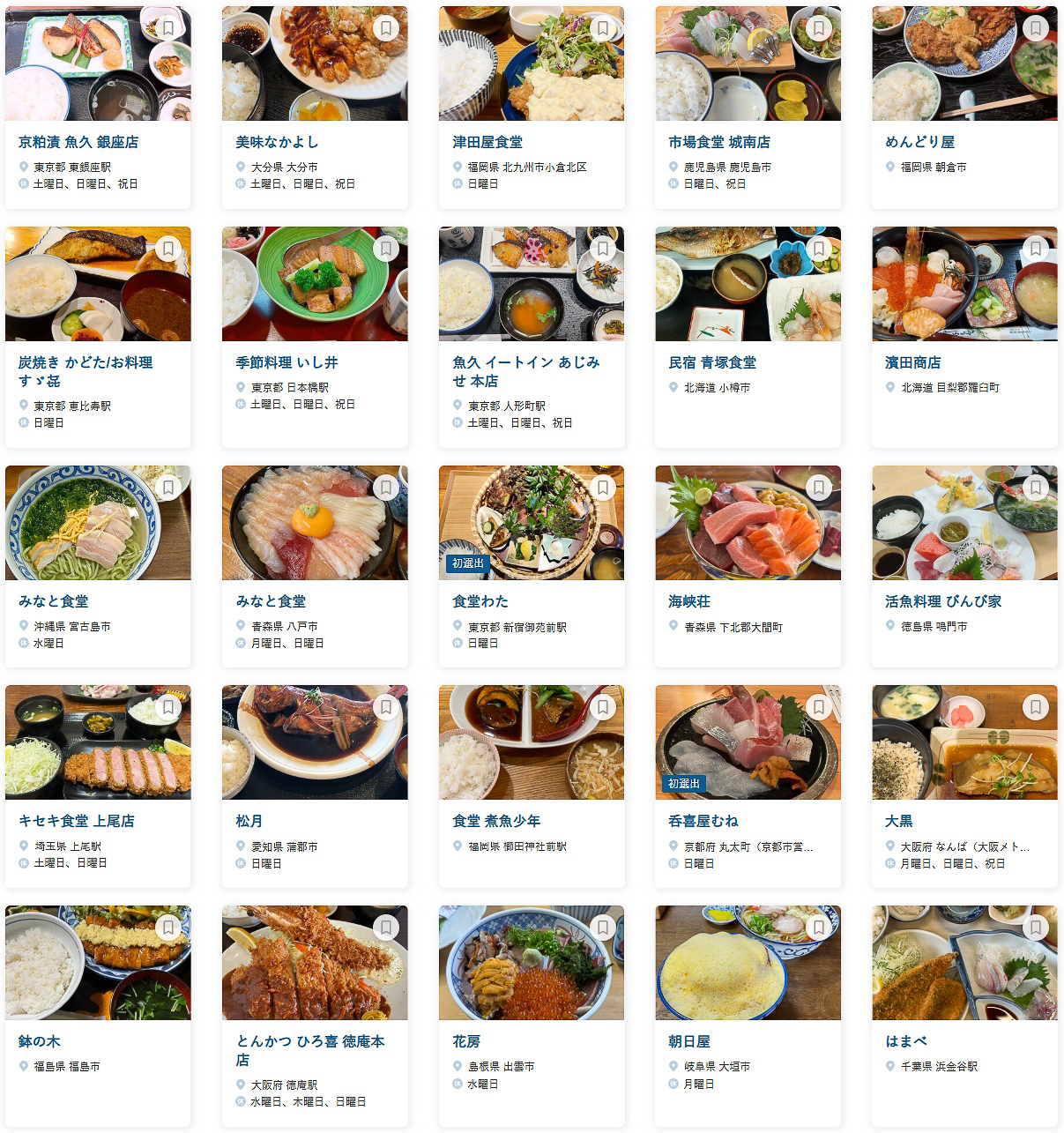 「食べログ 食堂 百名店 2026」に選ばれた100店