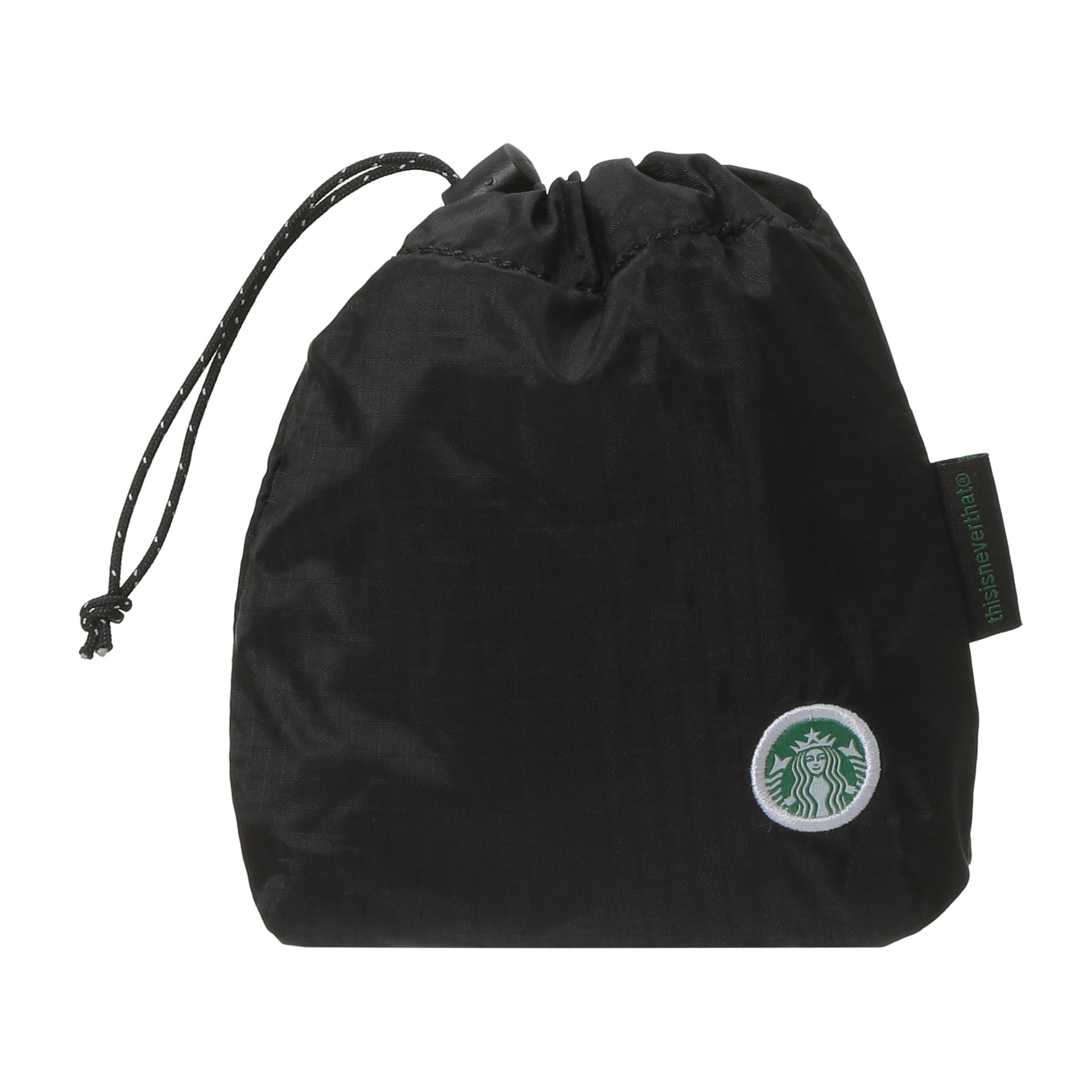 「thisisneverthat starbucks パッカブル ボトルバッグ ブラック」（6600円）