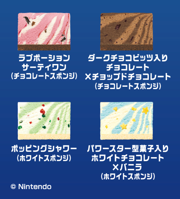 4つのピースごとに違ったフレーバーが楽しめる