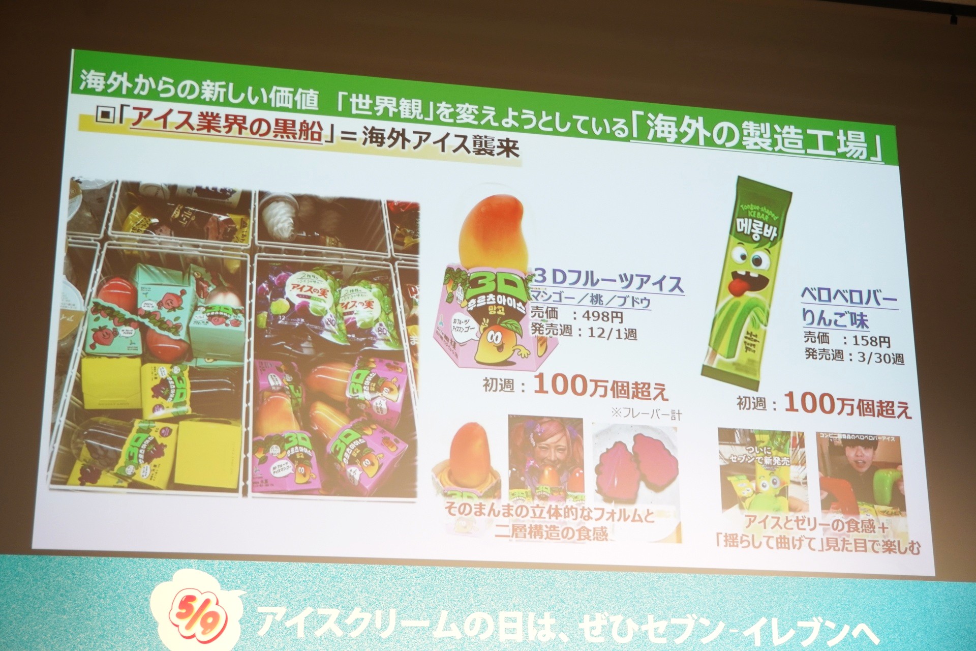 海外アイスクリームの販売が好調