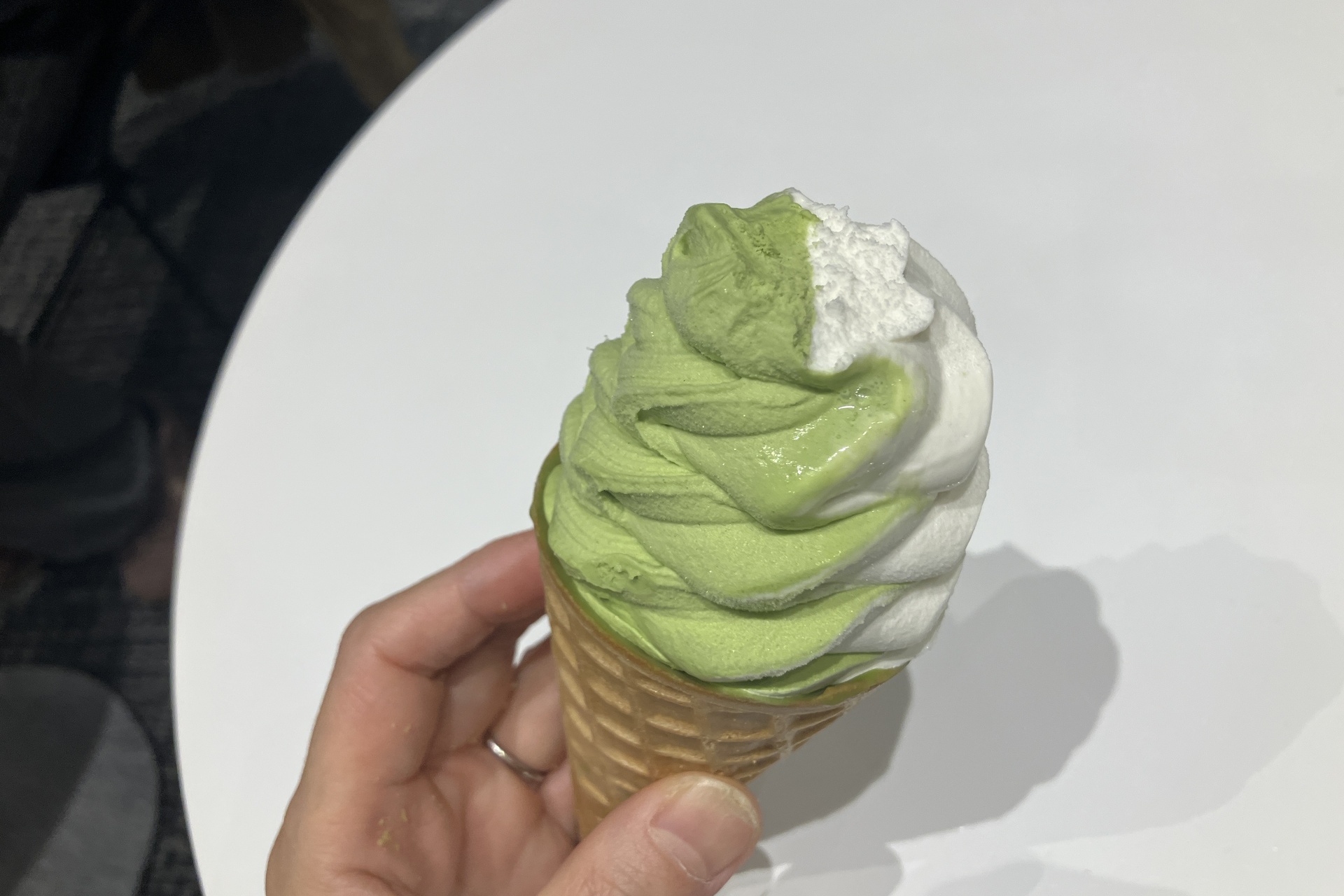 セブンプレミアム ワッフルコーン宇治抹茶ミルク