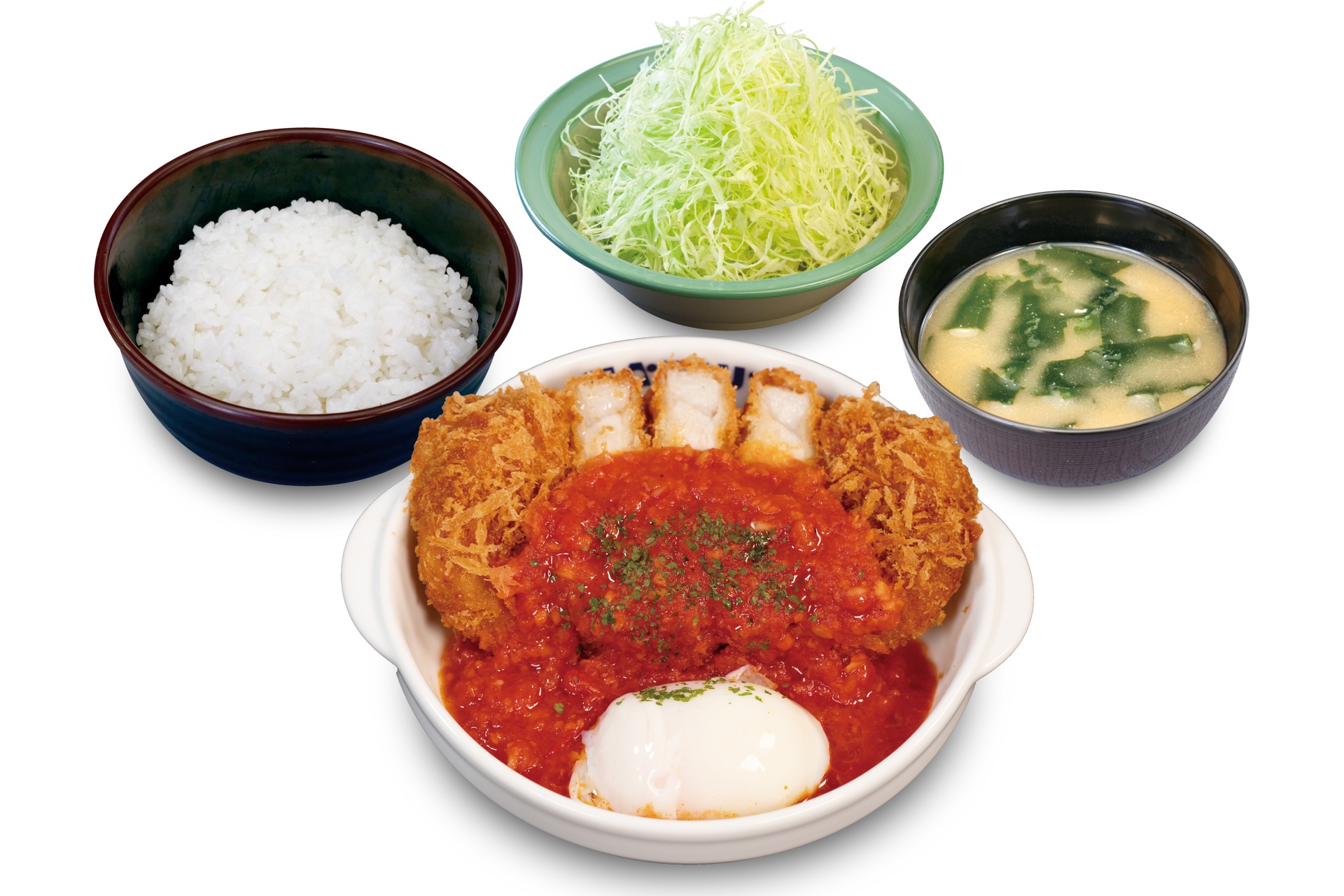 うまトマ超厚切りロースかつ定食