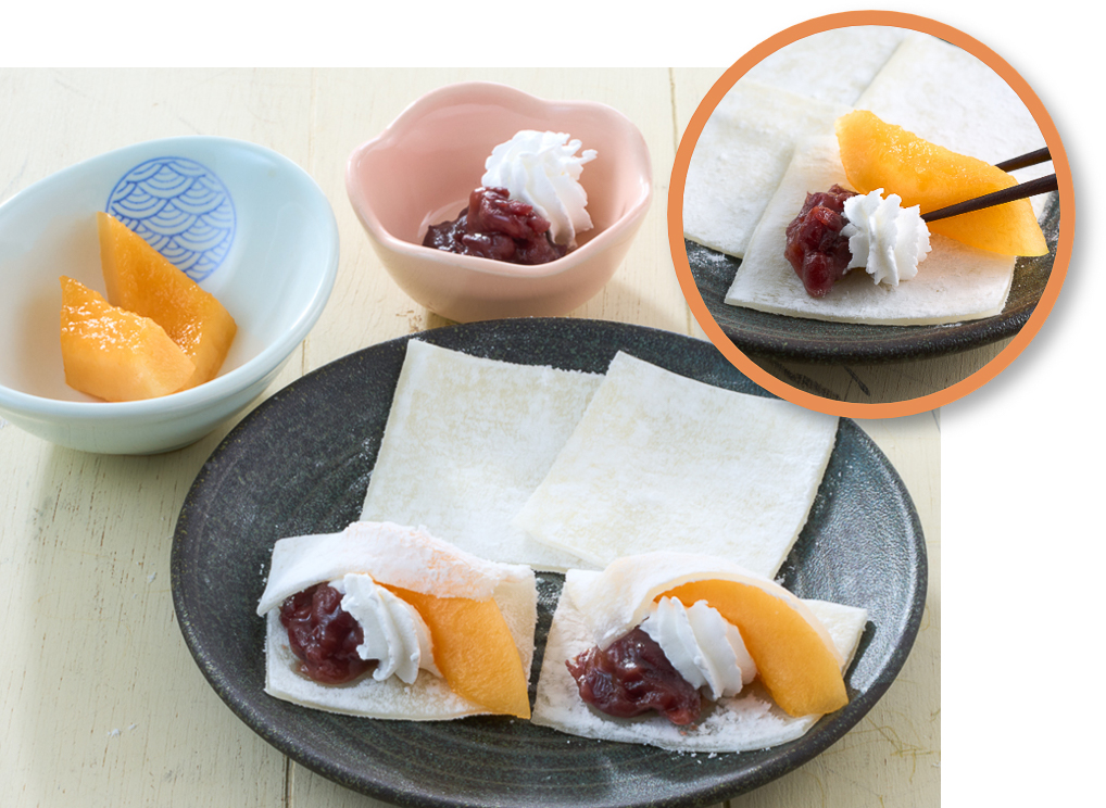 自分で包むメロン大福