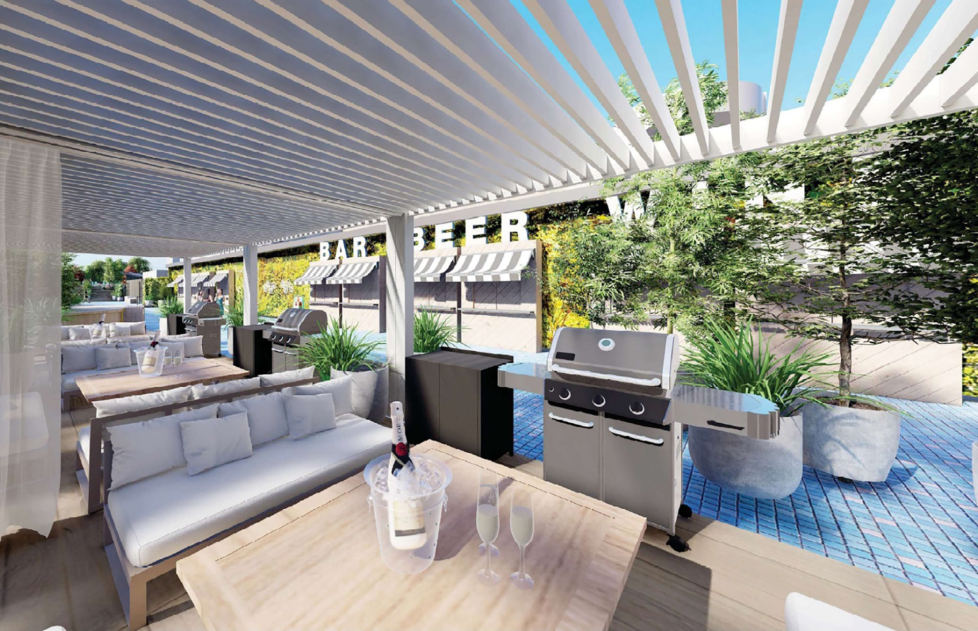 ラグジュアリー席（261席）。4～9名で利用可