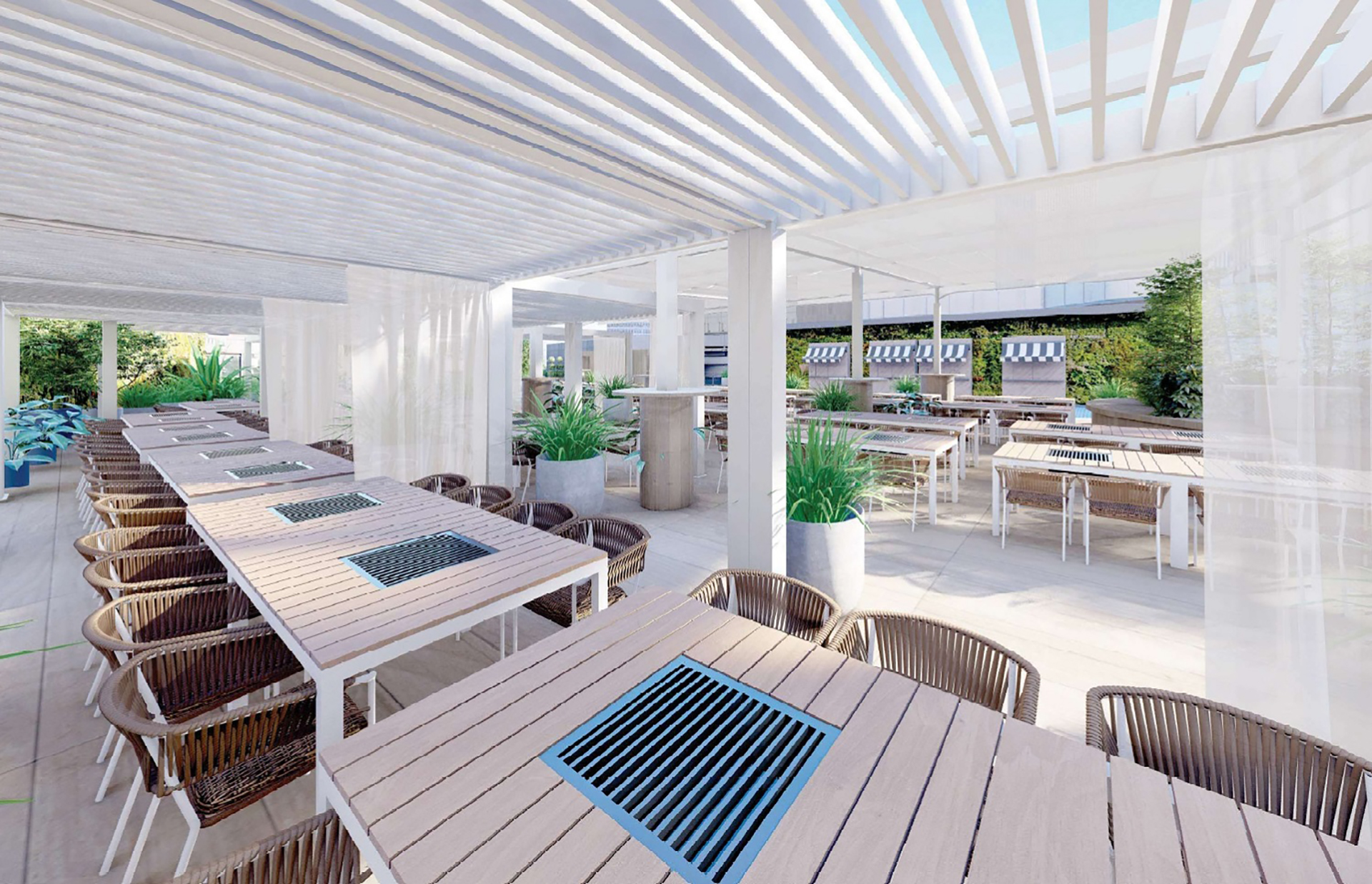 カジュアル席（312席）。2～4名で利用可