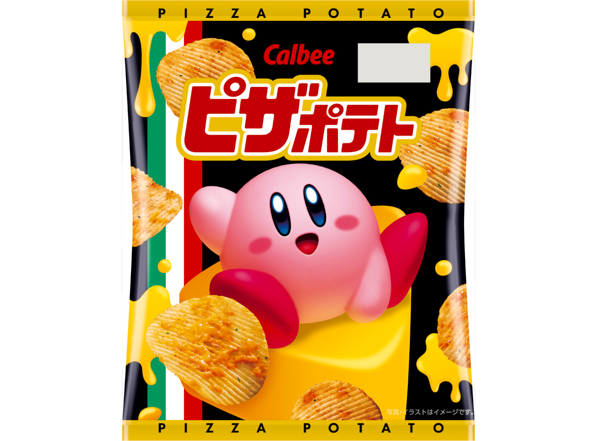 チーズの上に座ったカービィ