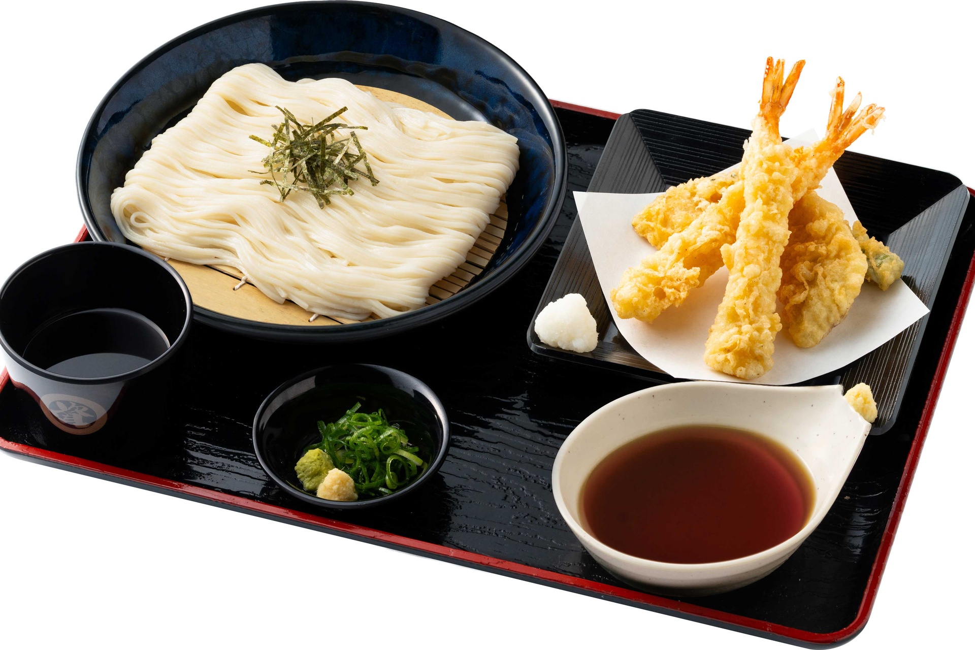 海老天ざる細めん