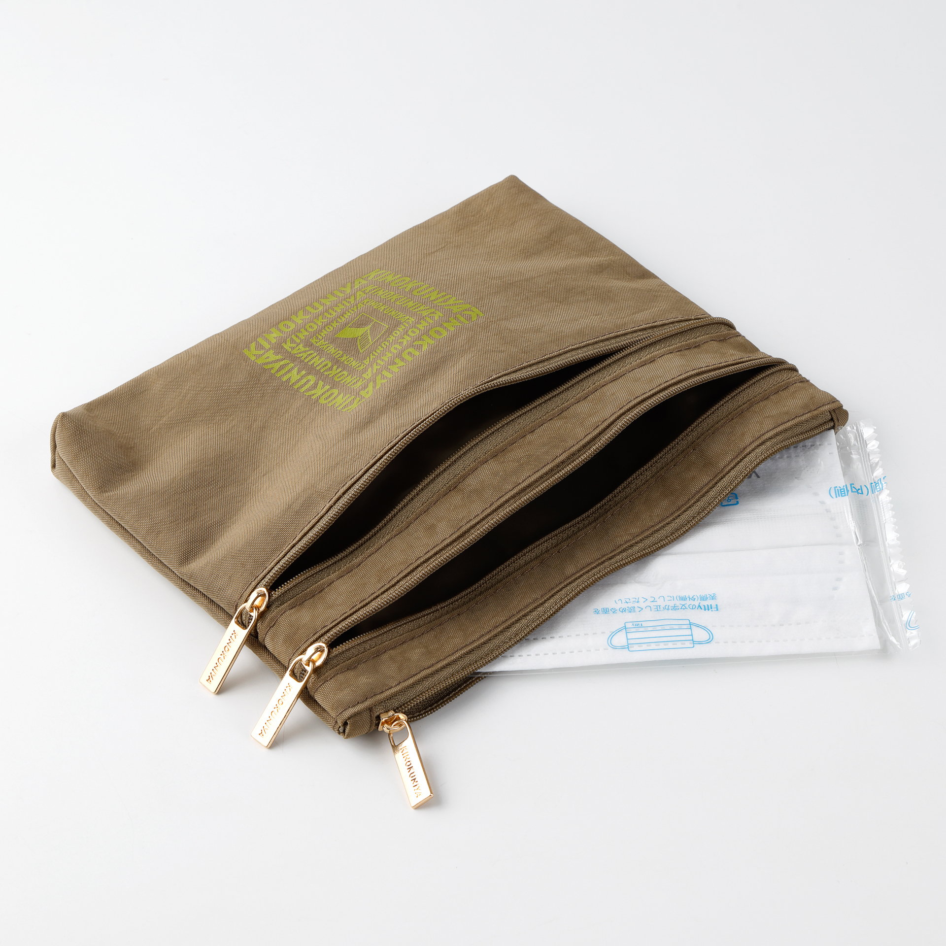 紀ノ国屋 ポケットポーチセット オリーブ