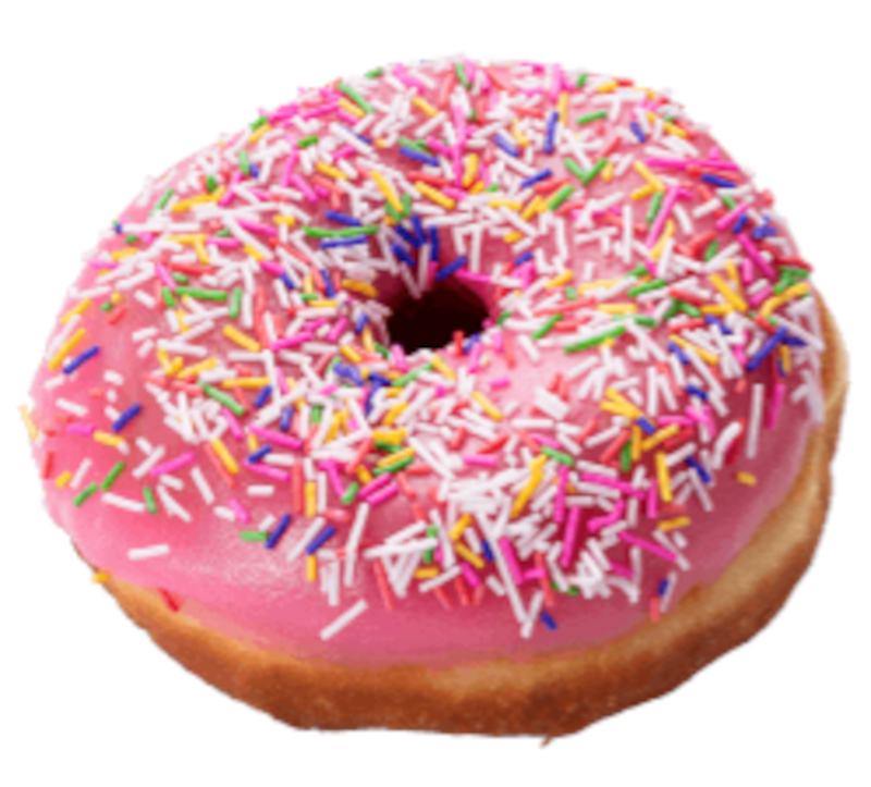 「ピンクレイズドスプリンクルズ（PINK RAISED W/SPRINKLES）」（440円）