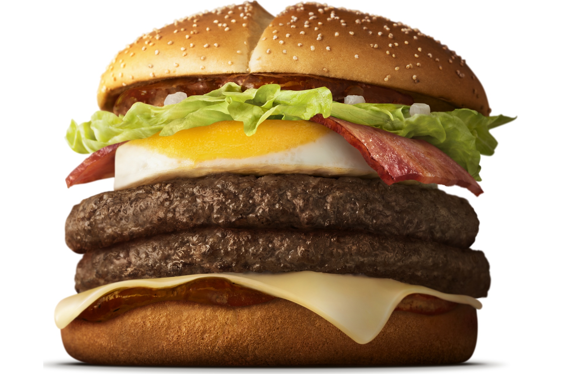 炙り醤油風 たまごベーコンダブル肉厚ビーフ