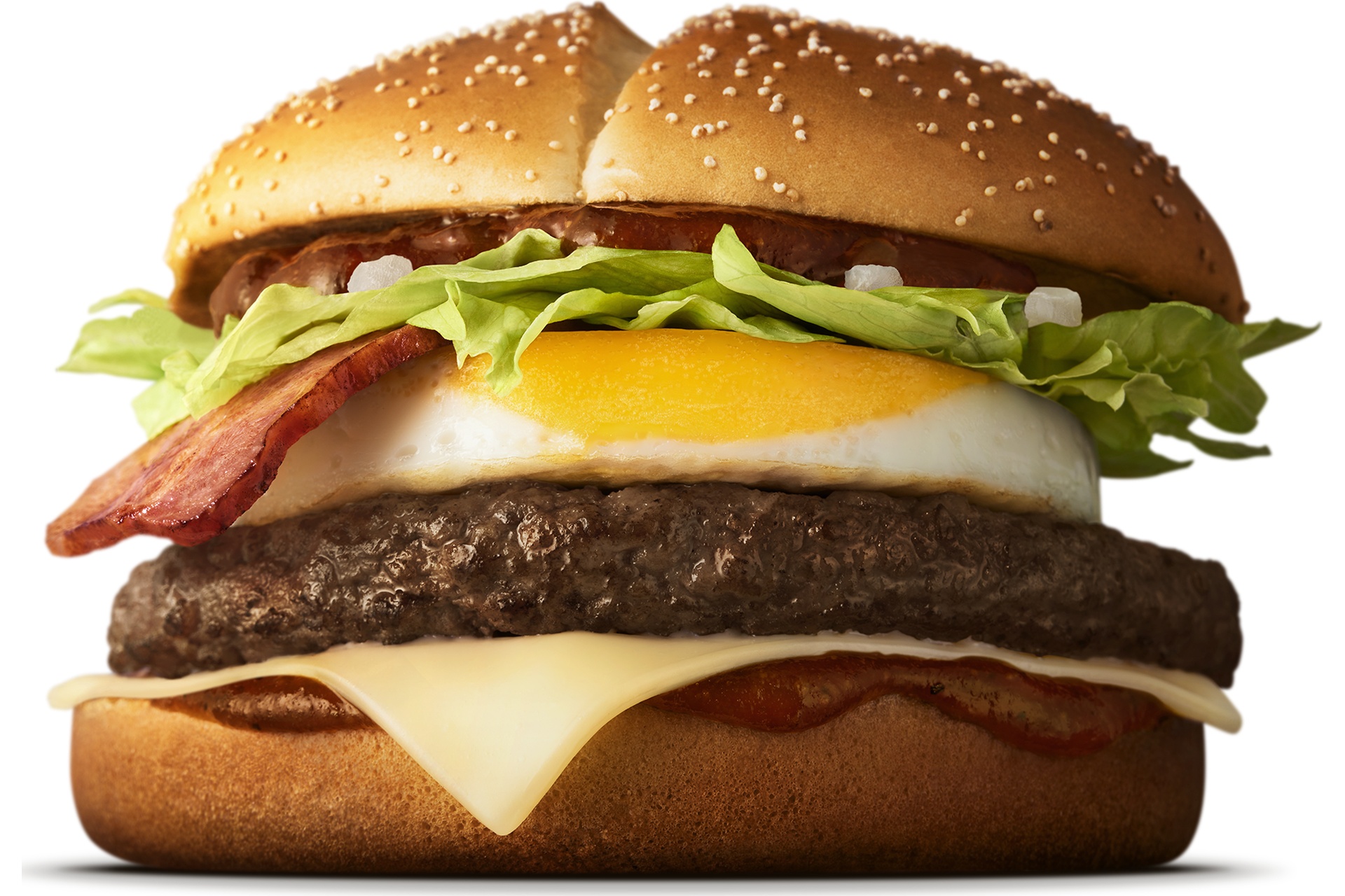 炙り醤油風 たまごベーコン肉厚ビーフ