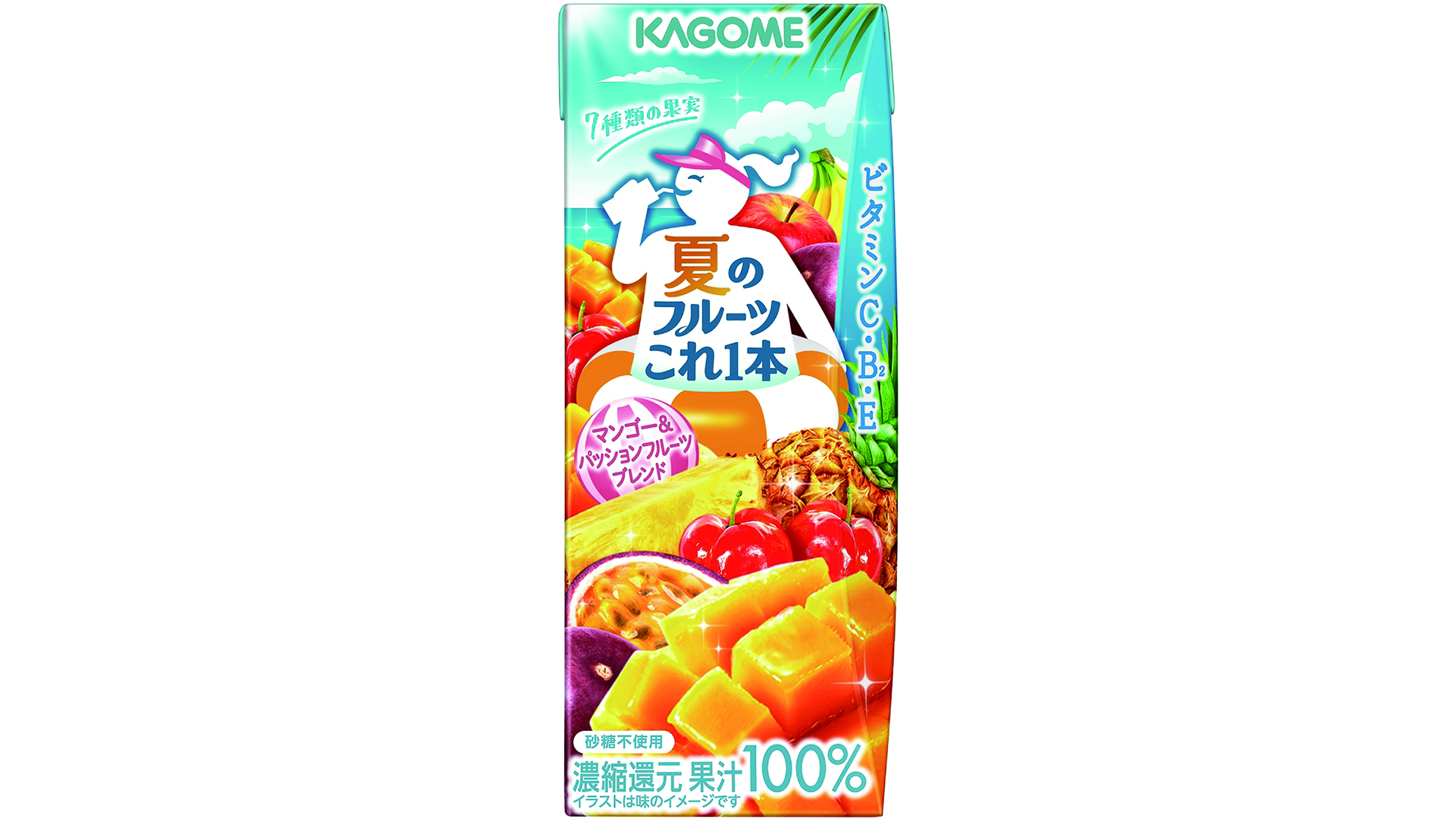 カゴメ「夏のフルーツこれ一本 マンゴー＆パッションフルーツブレンド」