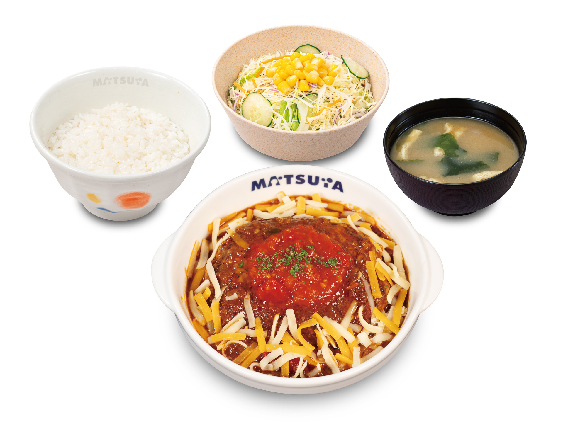 「タコサルサハンバーグ定食」（990円）