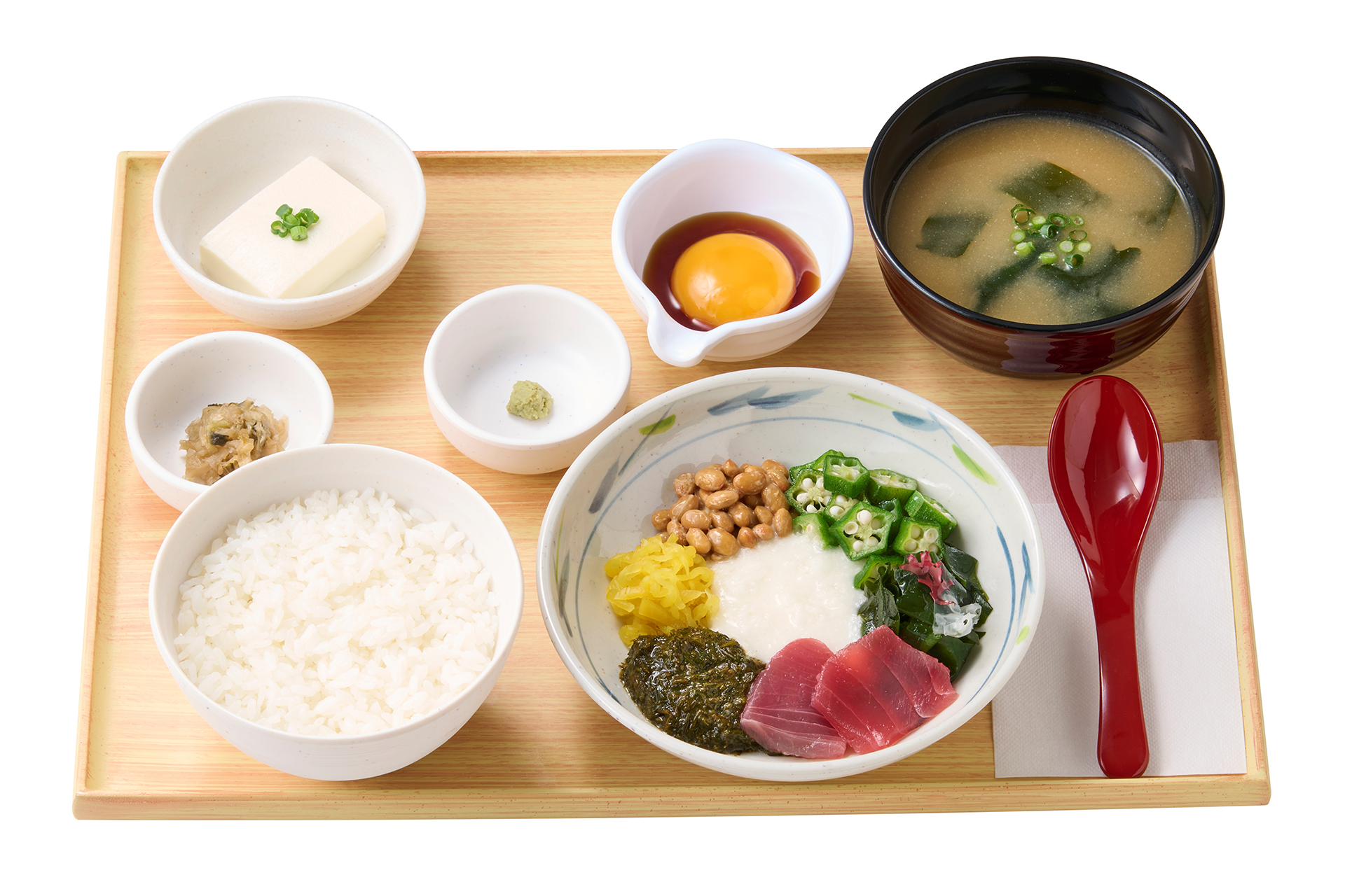 「～8種の彩り～アカモクねばとろ定食」（990円）