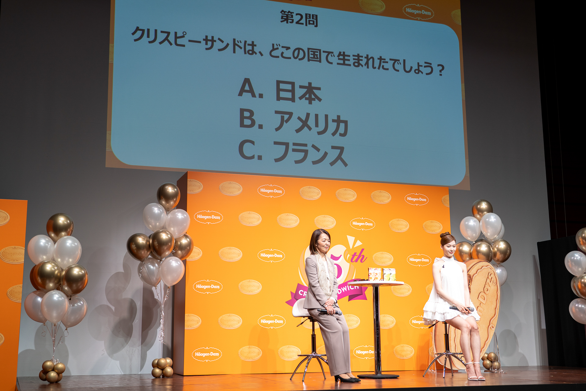 問題「クリスピーサンドは、どこの国で生まれた？」