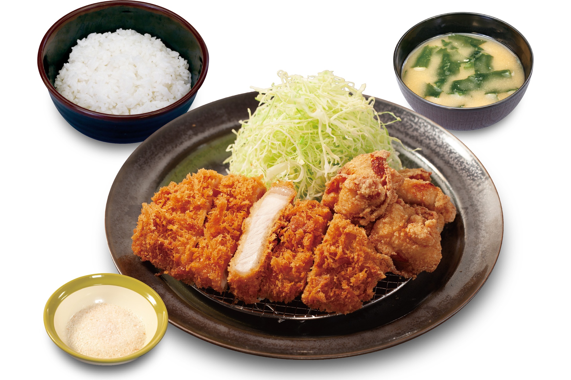 “国産雪国育ち”ロースかつ＆唐揚げ定食