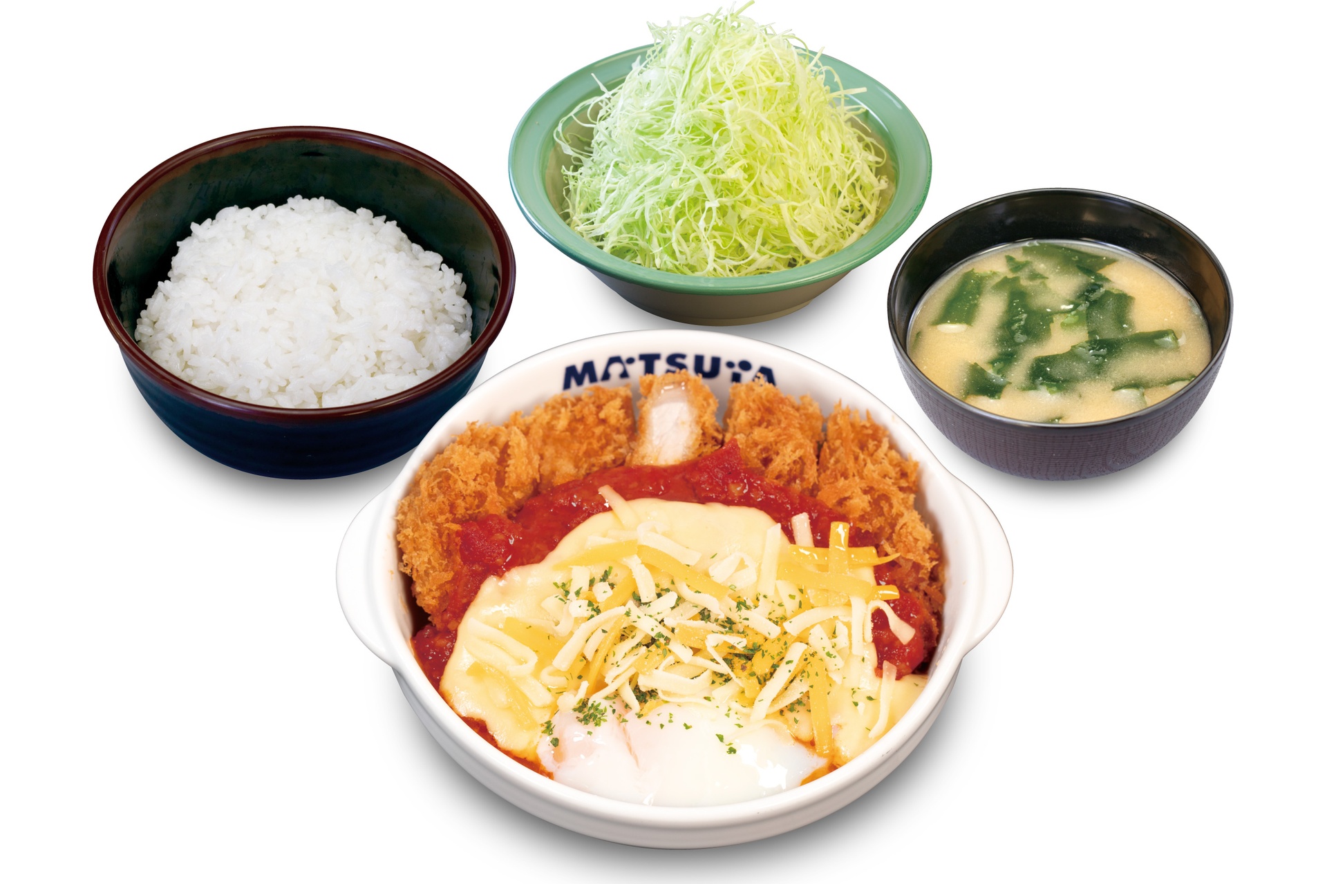 “国産雪国育ち”チーズうまトマロースかつ定食
