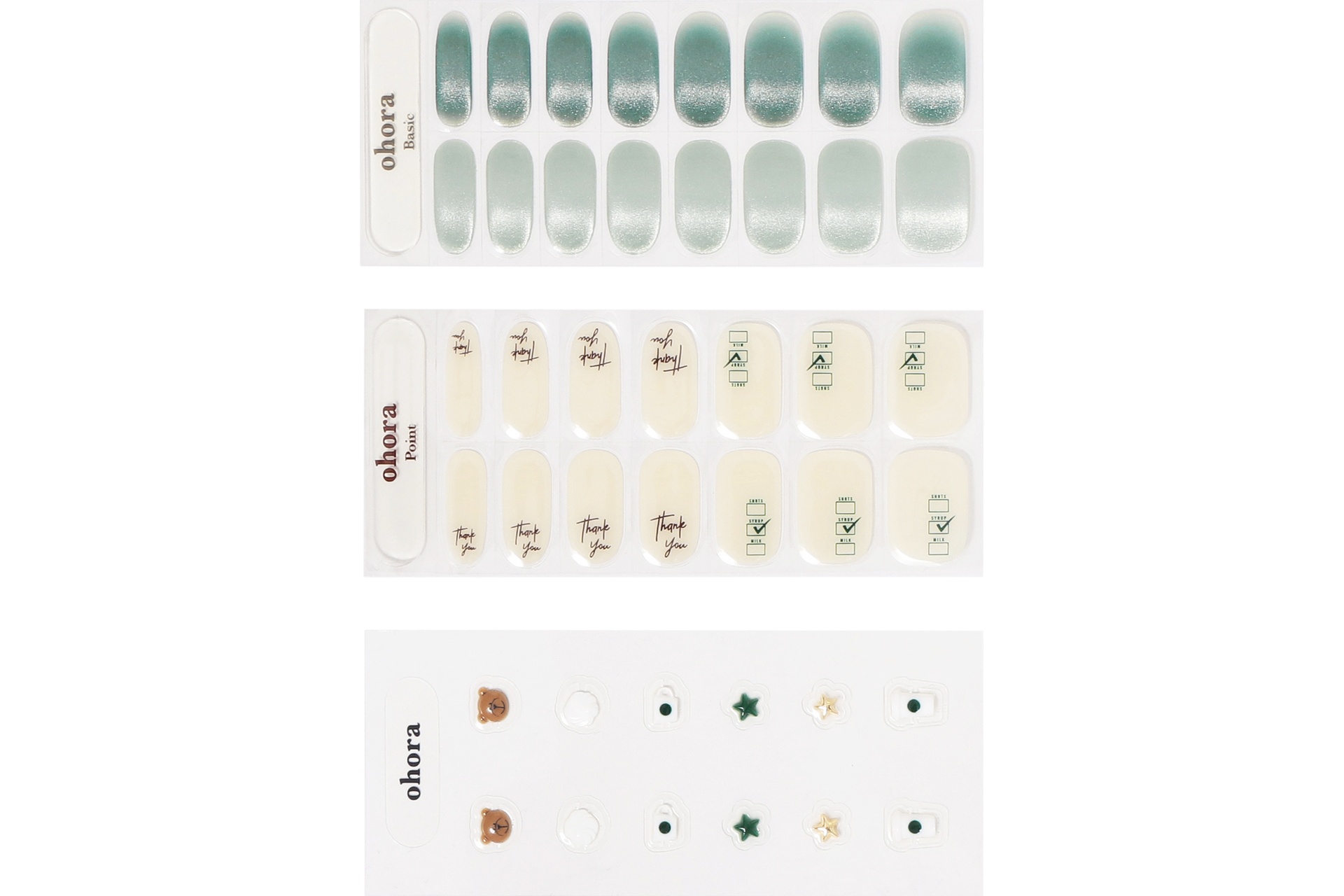ohora ＋ STARBUCKS ジェルネイルシールタイプ Starbucks Green