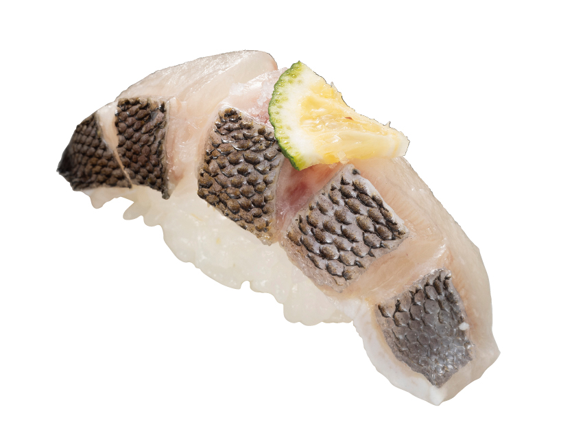 「活〆いさき炙り一貫」（407円）