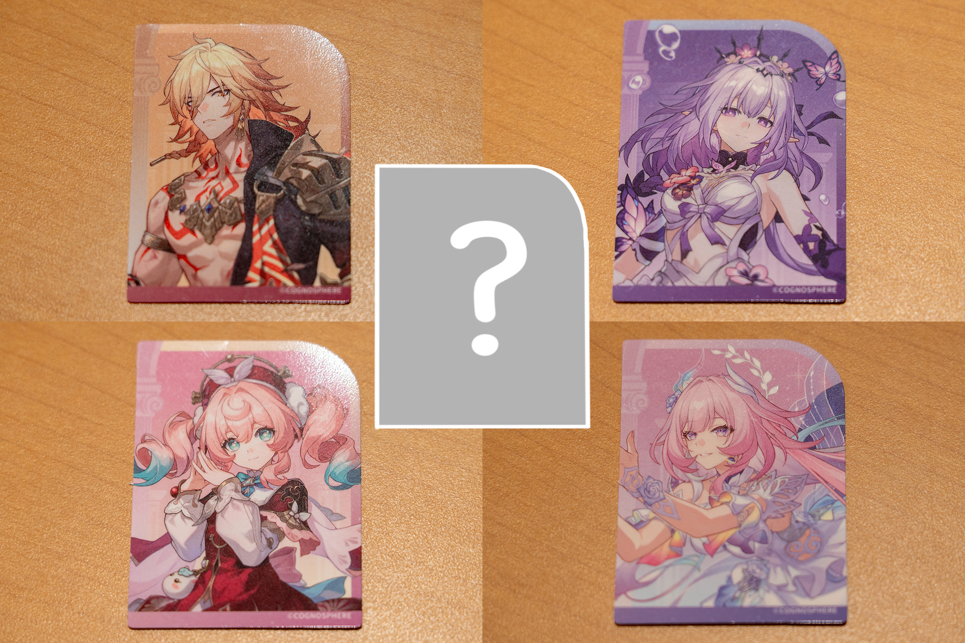 コラボ限定ピック第2弾の全5種（4種＋シークレット）。ランダムで提供されデザインは選べない