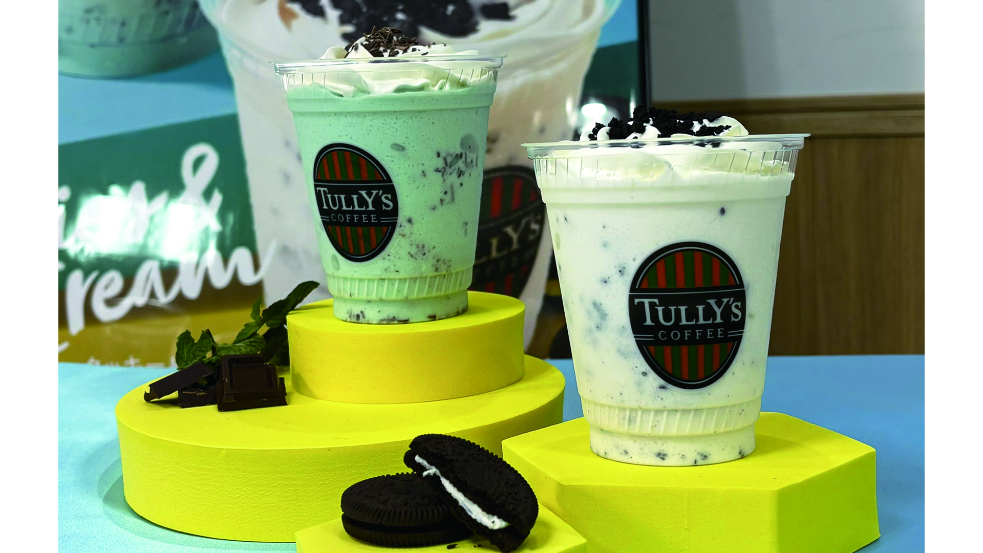 タリーズコーヒー「チョコミントシェイク」「クッキー＆クリームシェイク」