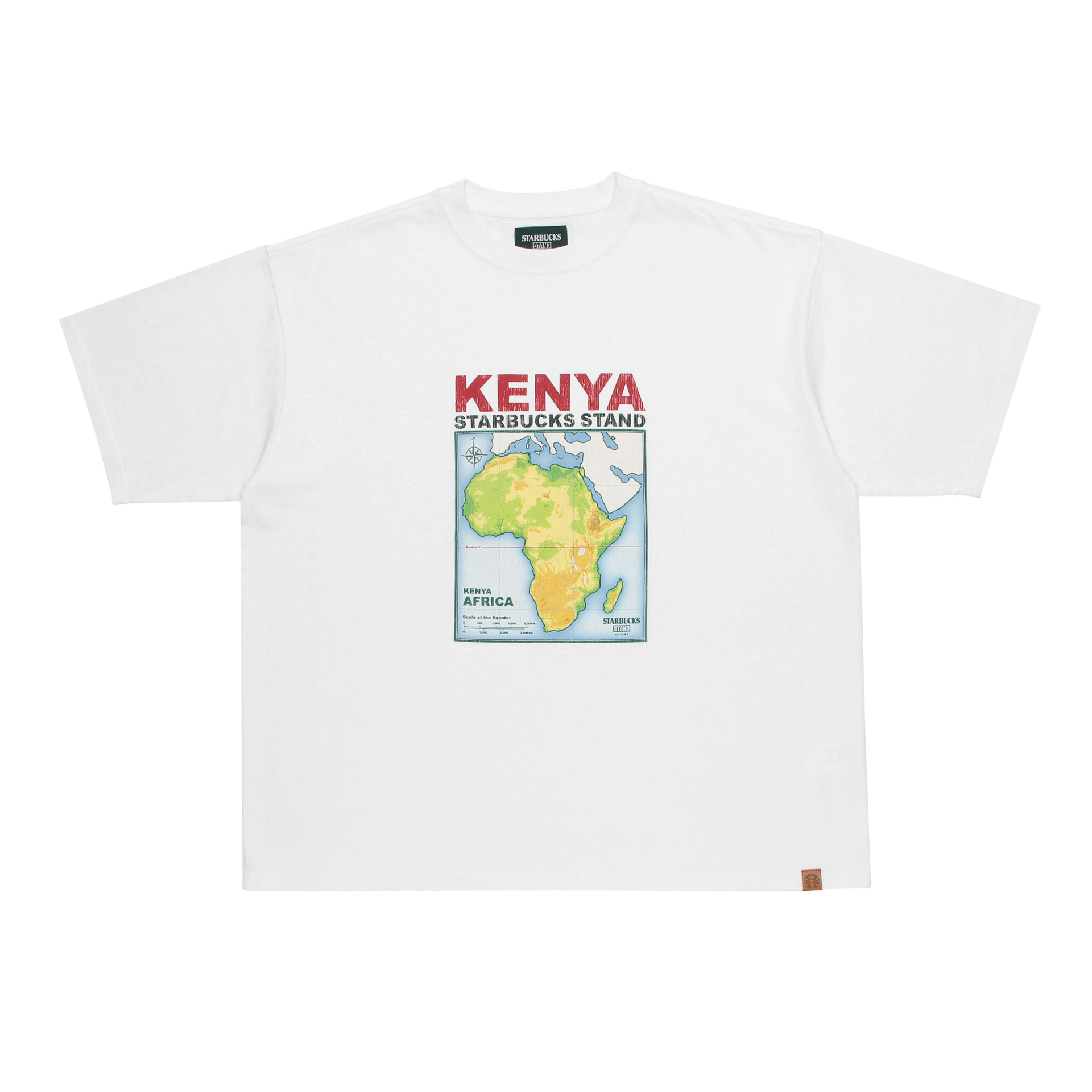 プリントTシャツ KENYA（左からホワイト、グリーン）