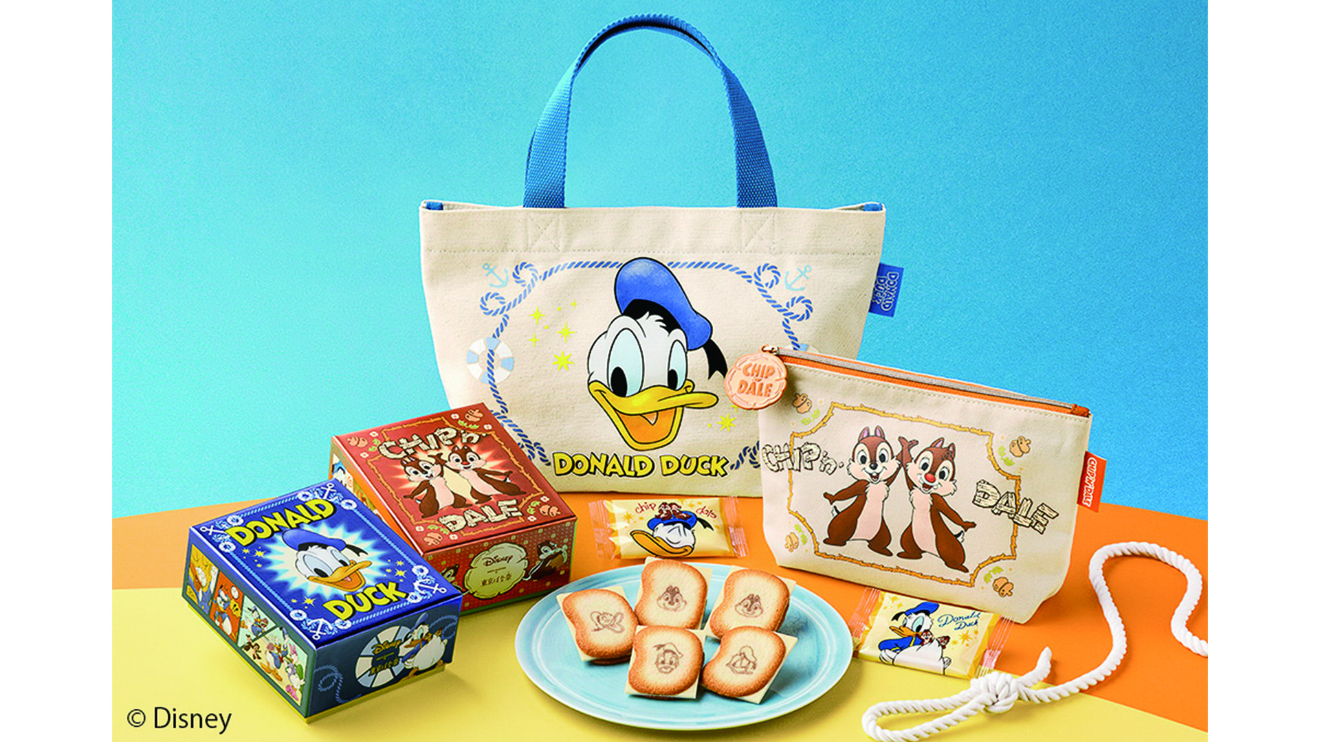 東京ばな奈「ドナルドダック、チップ＆デール/ショコラサンド『見ぃつけたっ』」と新作グッズ