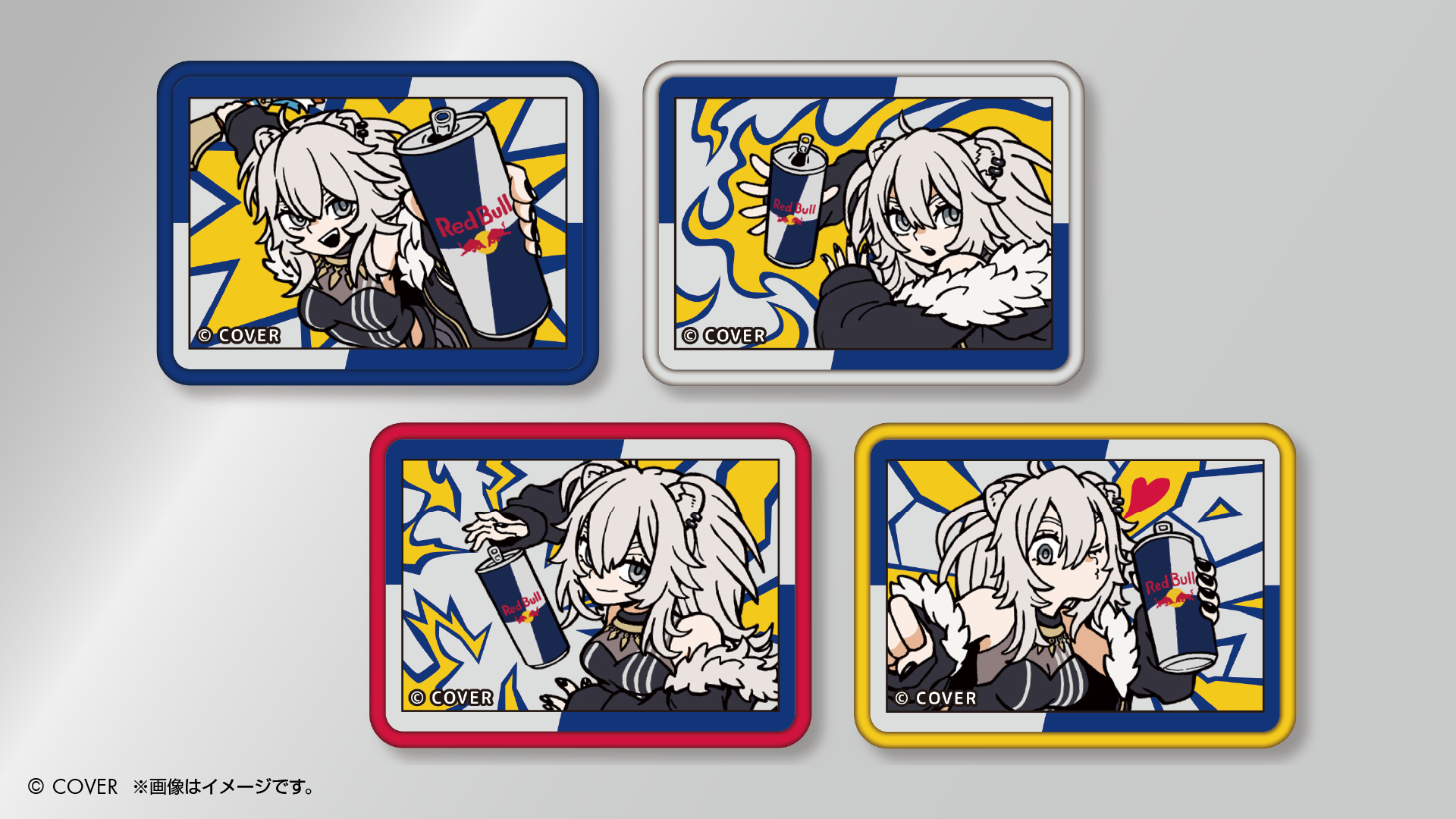 レッドブル×獅白ぼたんコラボ ピン付きワッペン 全4種