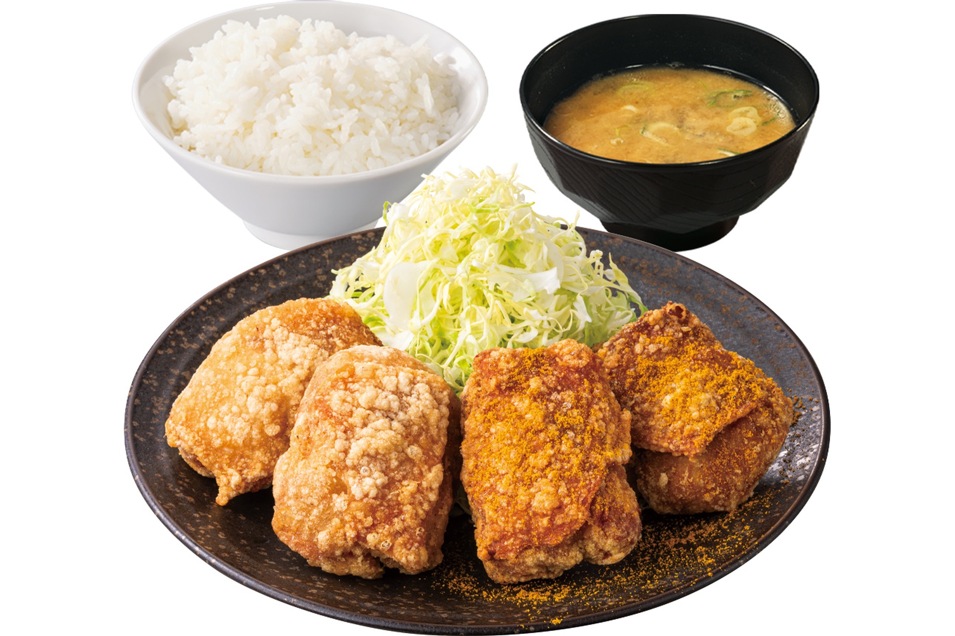 出汁カレーからあげ合盛り定食