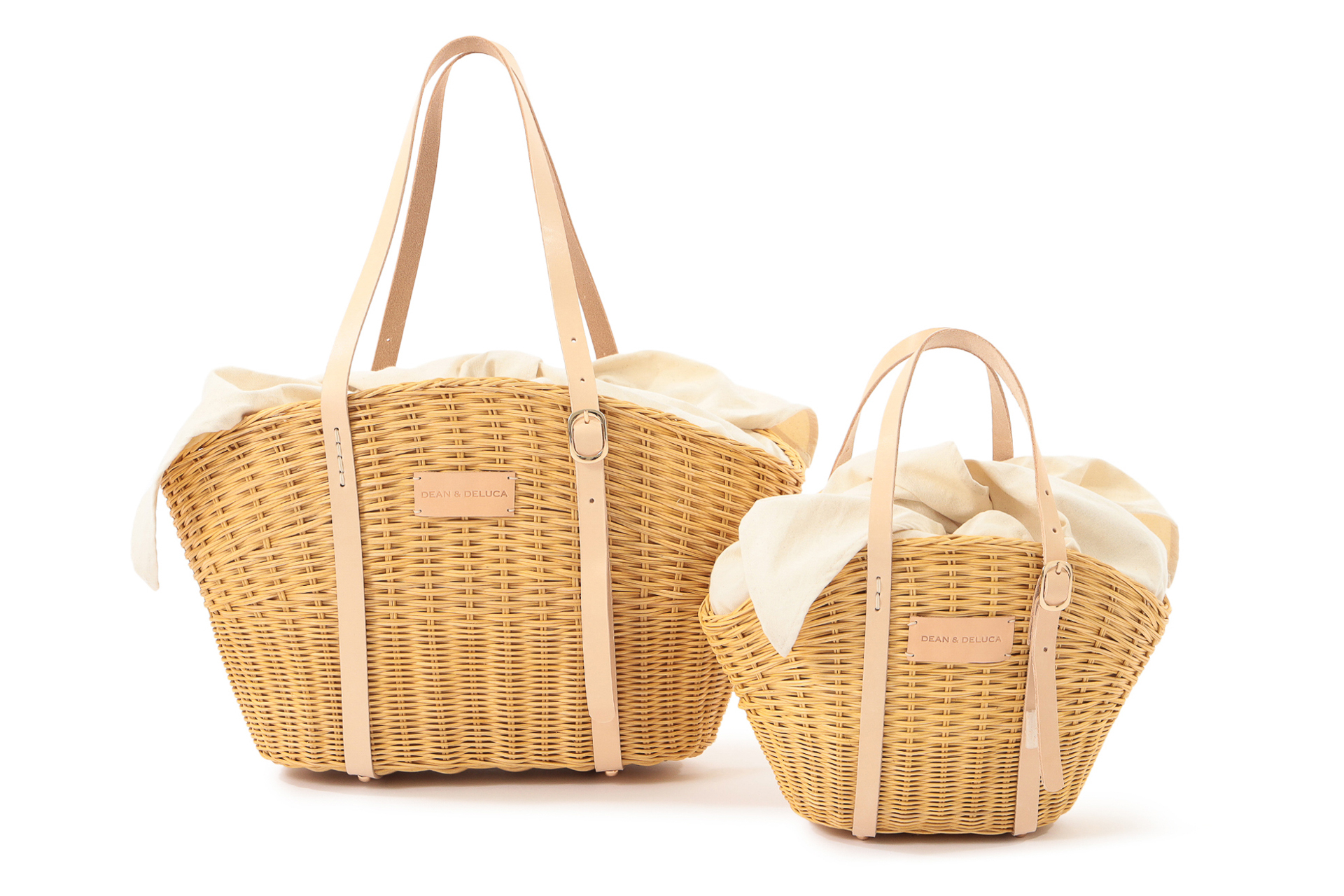 DEAN & DELUCA「BEAMS COUTURE ラタンかごバッグ（保冷ポーチ付き）」