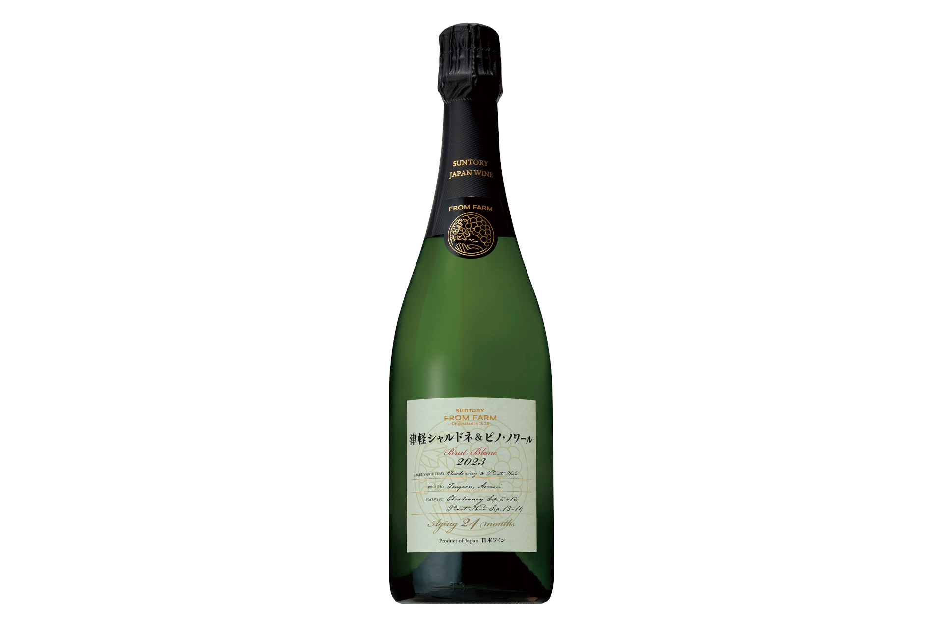 SUNTORY FROM FARM 津軽 シャルドネ＆ピノ・ノワール スパークリング 2023 グリーンエティケット