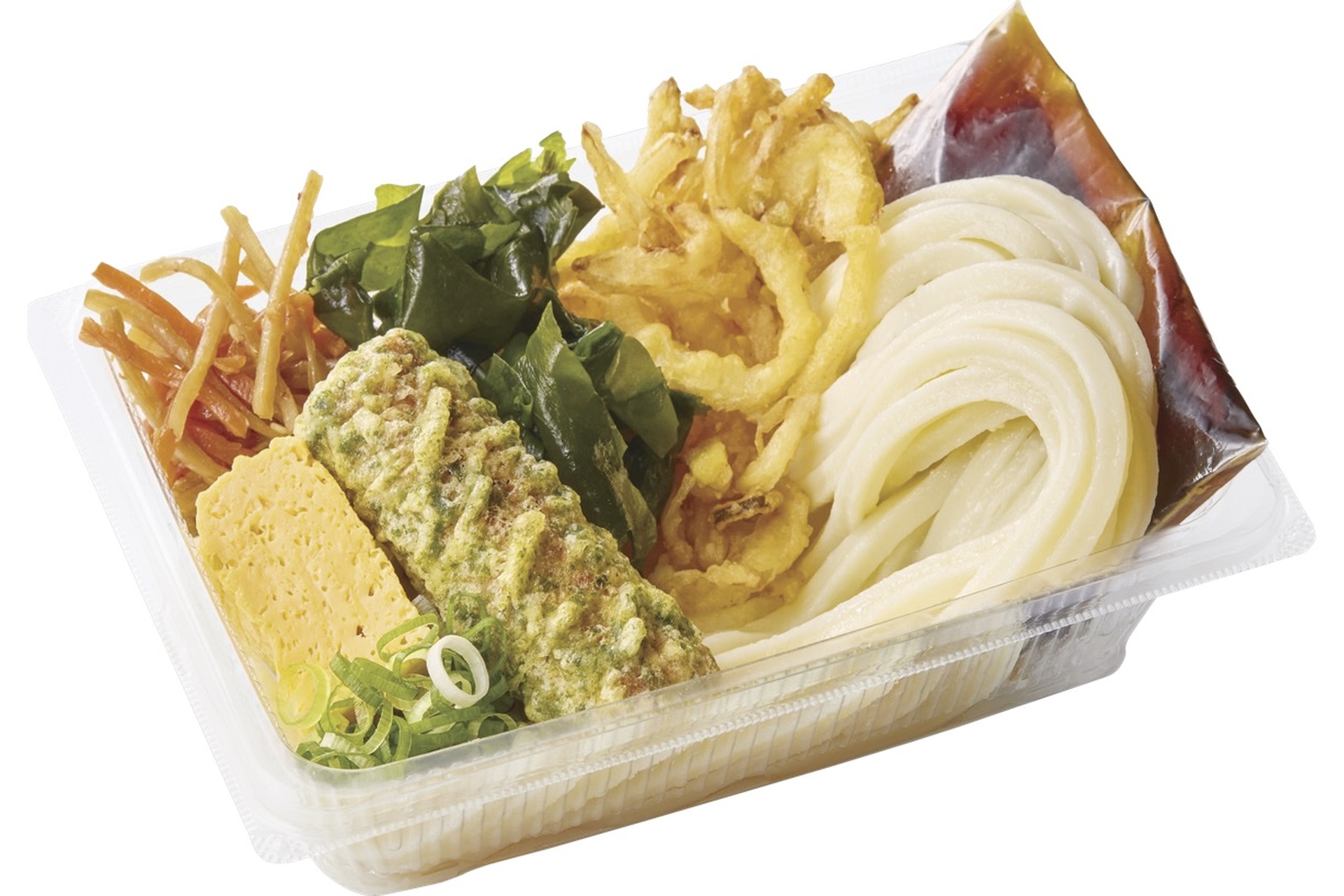 2種の天ぷらとおかずの定番うどん弁当