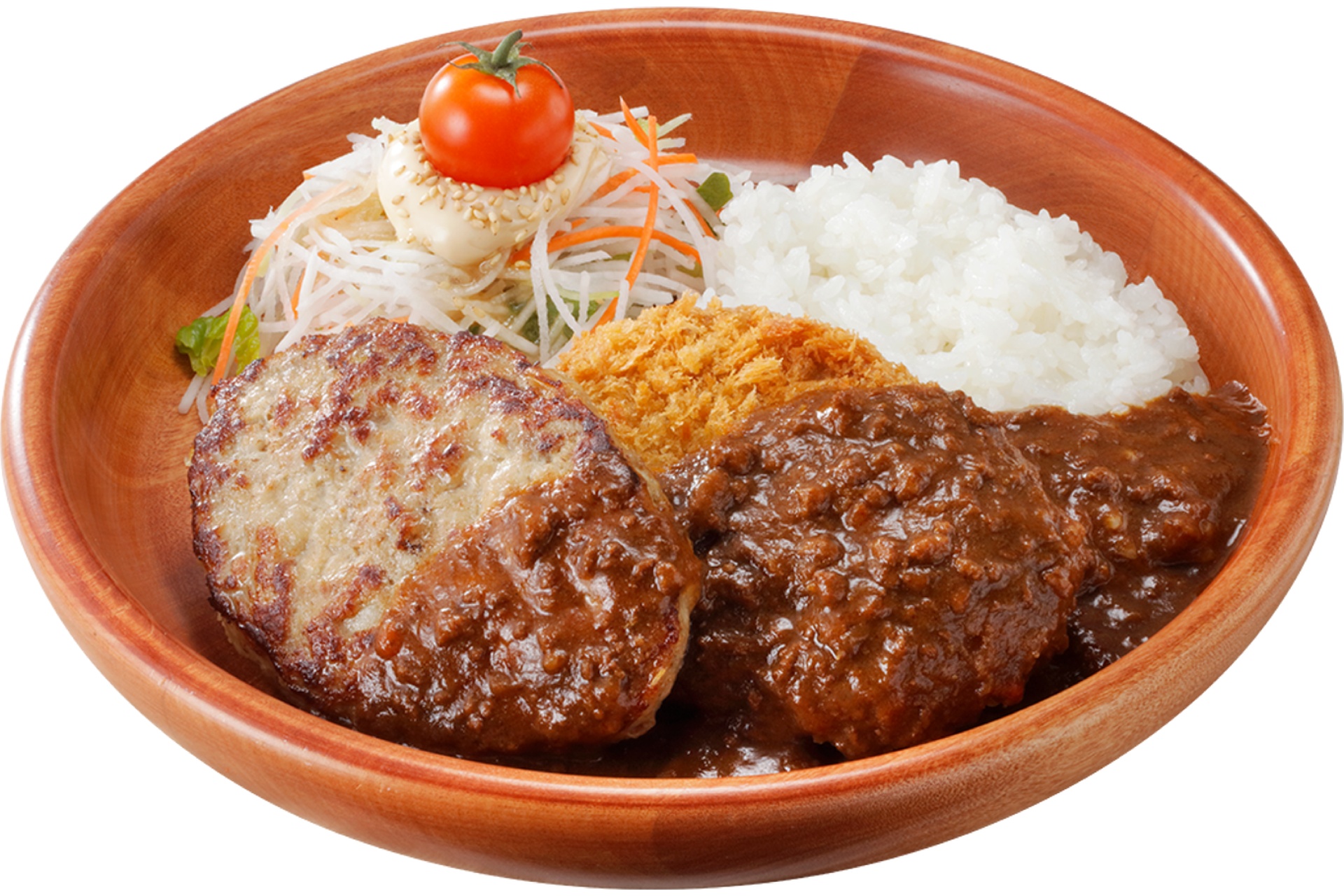 メンチカツカリー＆ハンバーグディッシュ