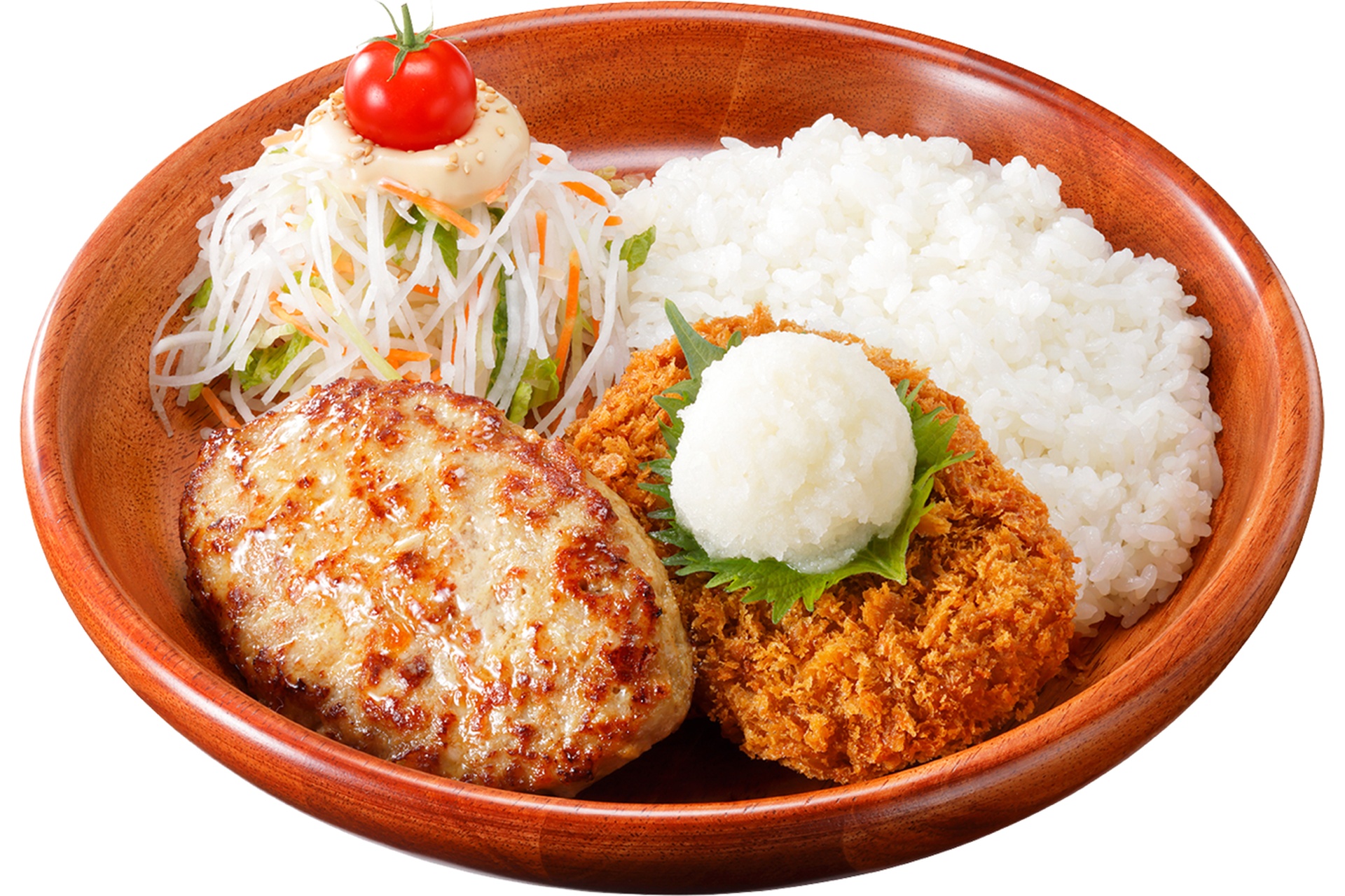 メンチカツおろしそ＆ハンバーグディッシュ