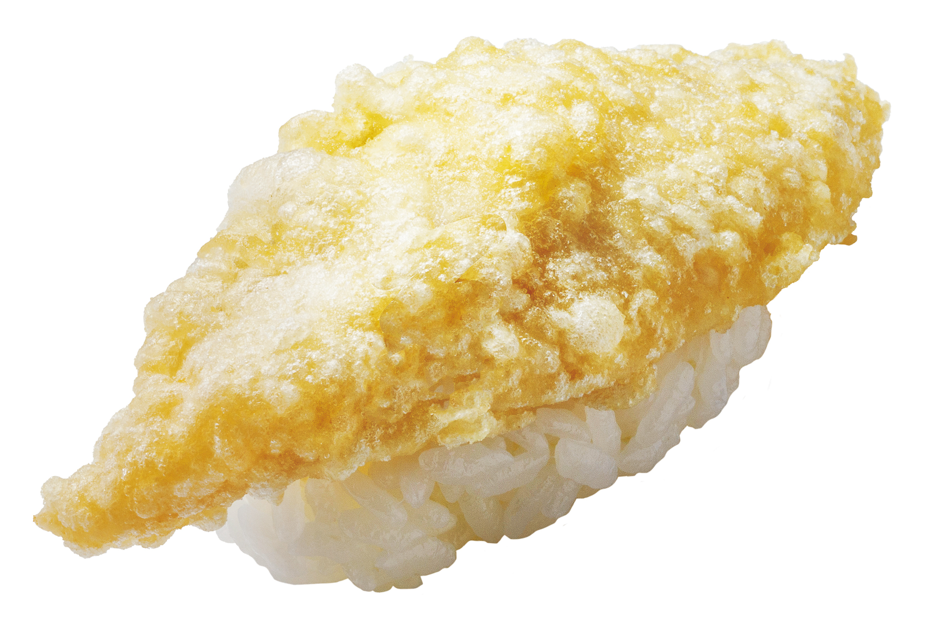 「北海道水揚げ ほっけの天ぷら握り」（110円）