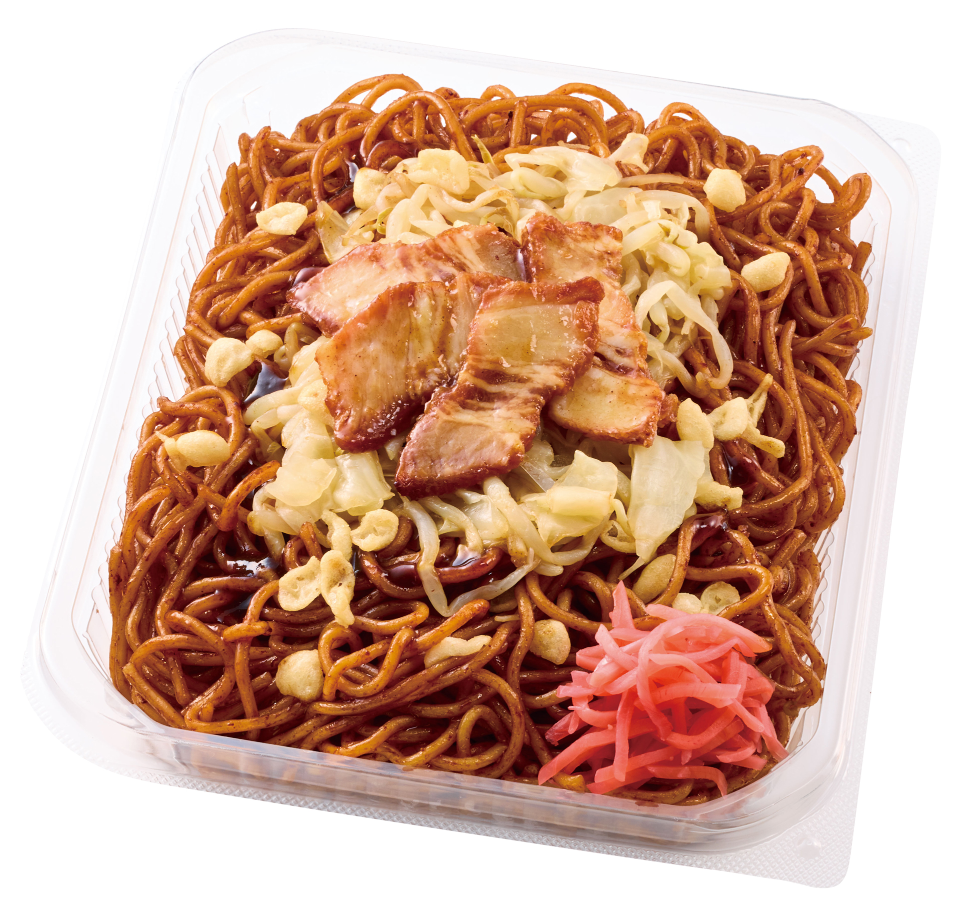 「ソース焼そば 63％増量」（559円、写真左は従来品）