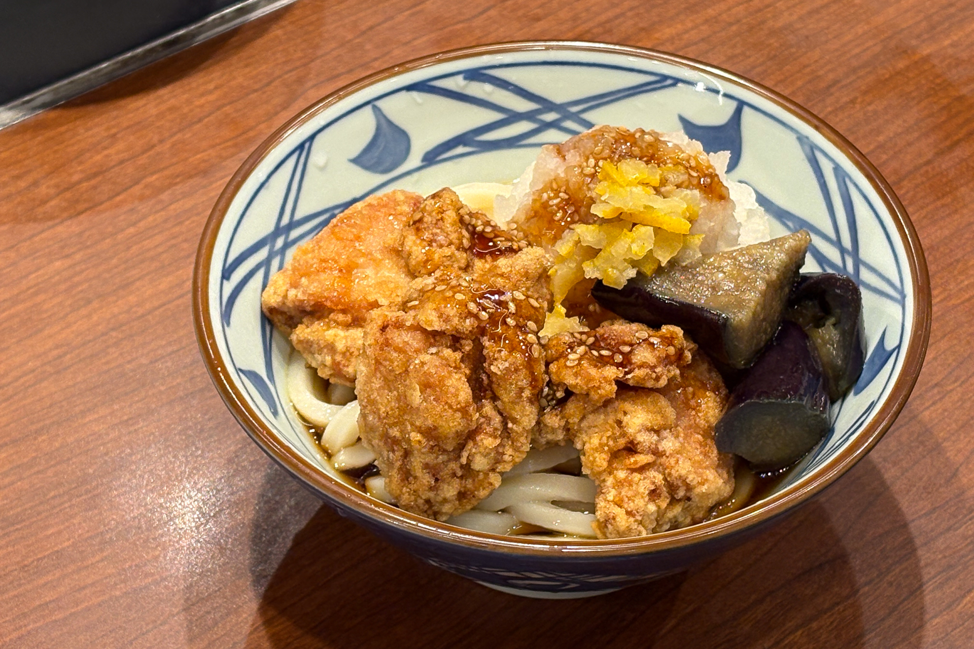 「鬼おろし鶏からぶっかけうどん」調理工程